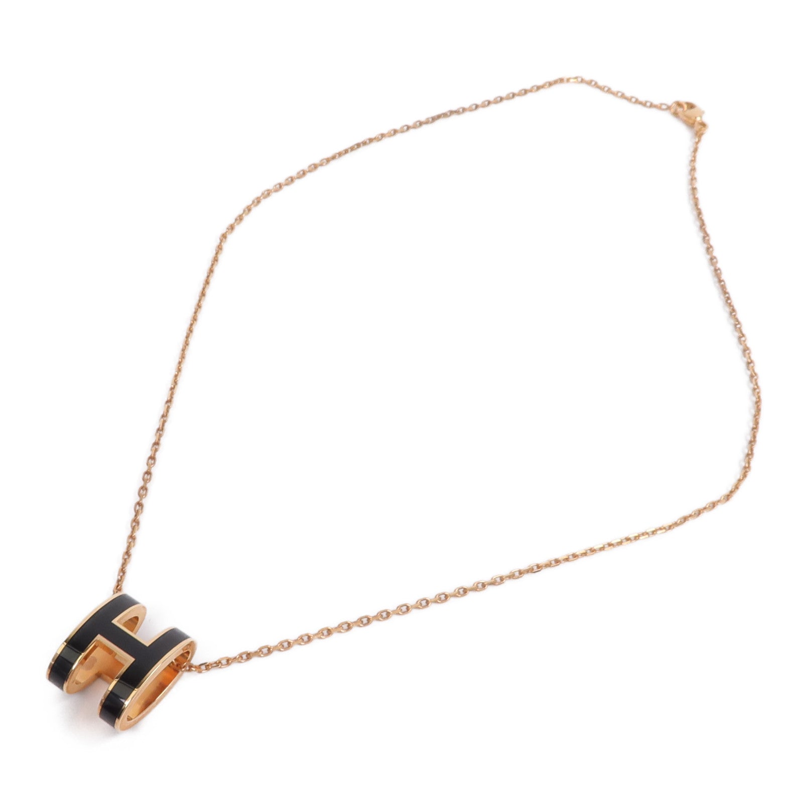 HERMES 金屬Pop H Necklace項鍊Noir