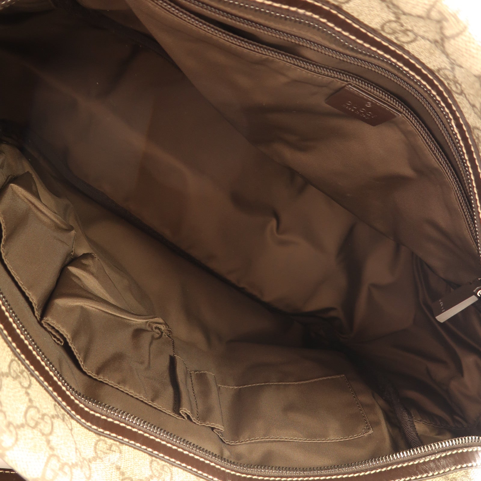 GUCCI 塗層帆布2 Way Shoulder手挽肩背兩用袋啡色