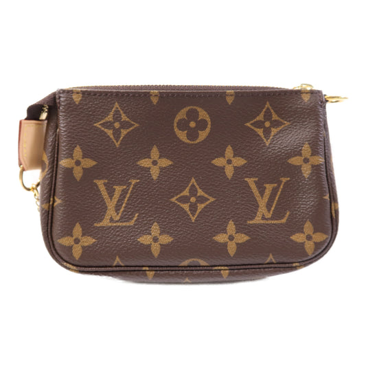 LOUIS VUITTON Monogram Mini Pochette Accessoires金扣手挽袋