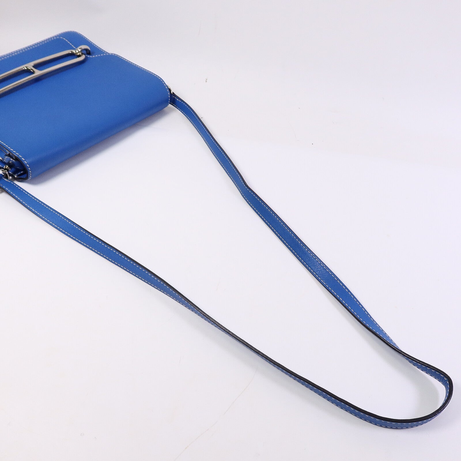 HERMES Evercolor皮革Roulis 23肩背袋Bleu Hydra