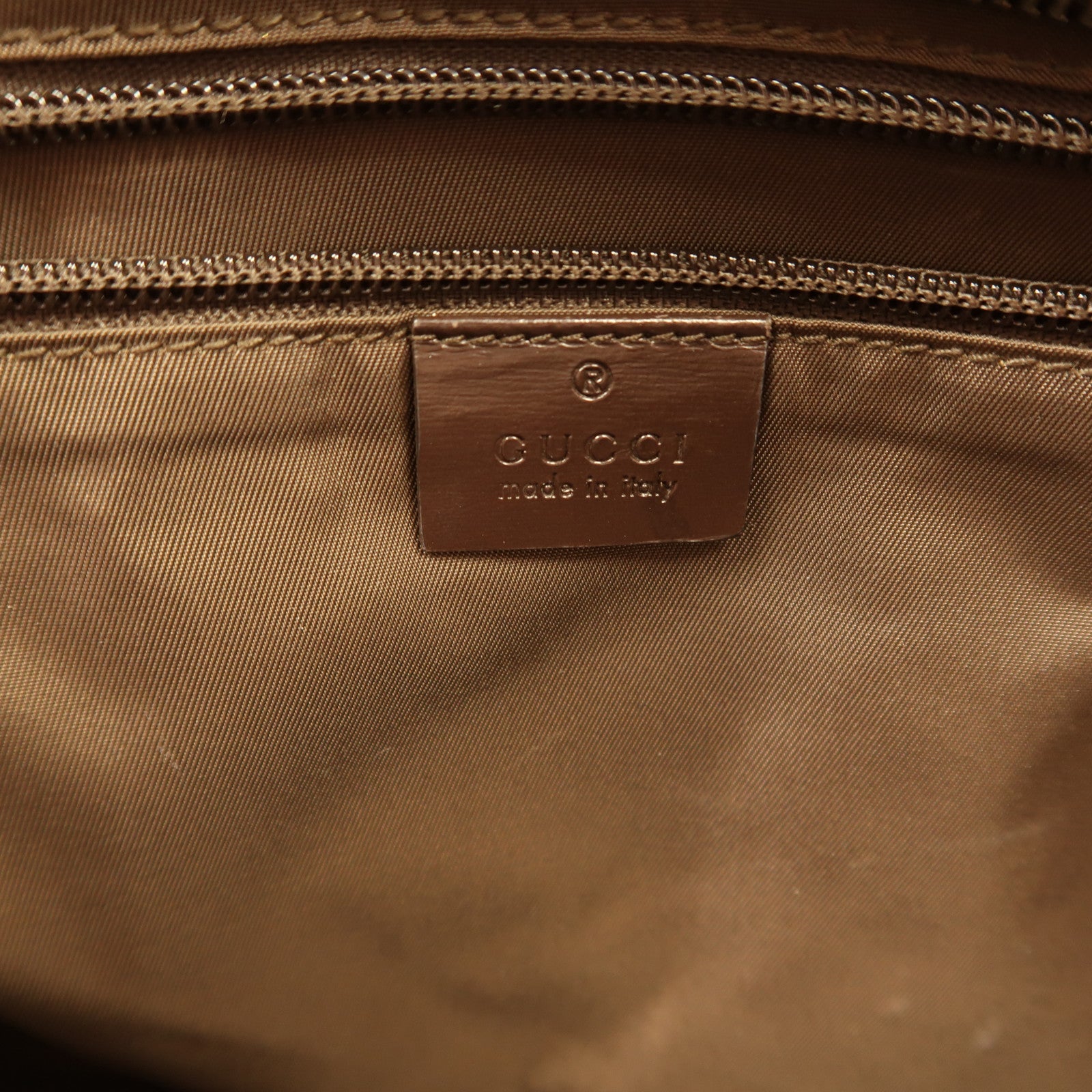 GUCCI 塗層帆布2 Way Shoulder手挽肩背兩用袋啡色