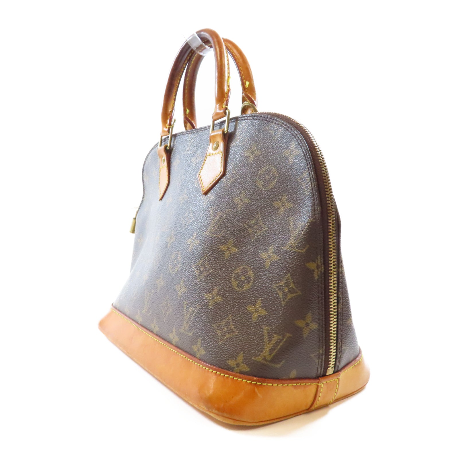 LOUIS VUITTON Monogram Alma金扣手挽袋啡色