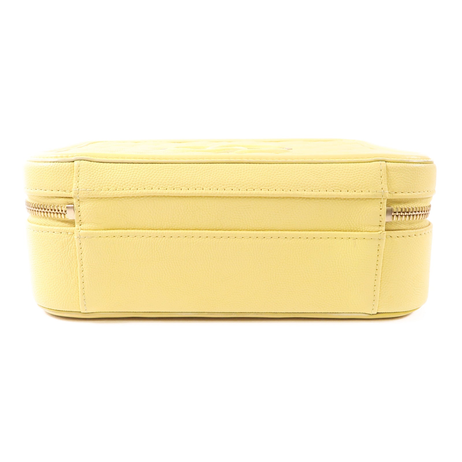 CHANEL 牛皮皮革Vanity Case金扣鏈帶手挽肩背兩用袋