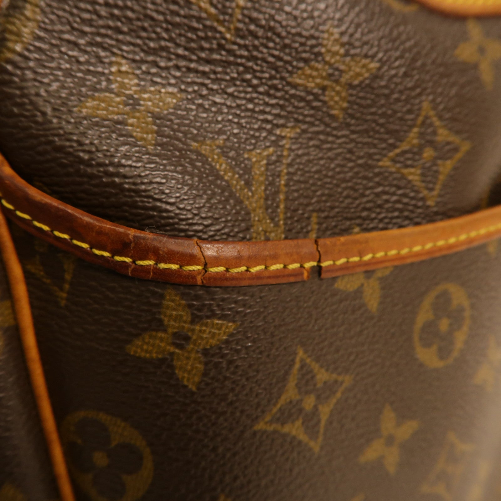 LOUIS VUITTON Monogram Deauville金扣手挽袋棕色