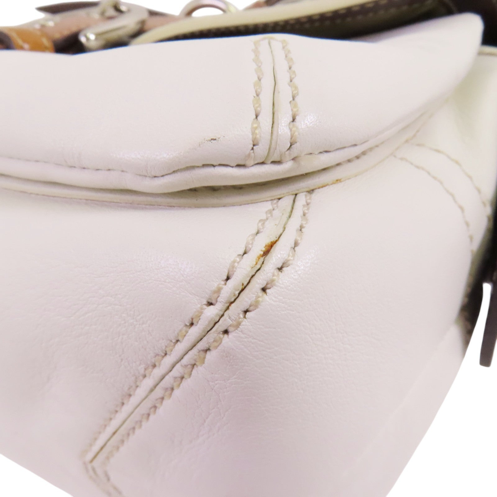 COACH 牛皮皮革Shoulder Bag銀扣肩背袋
