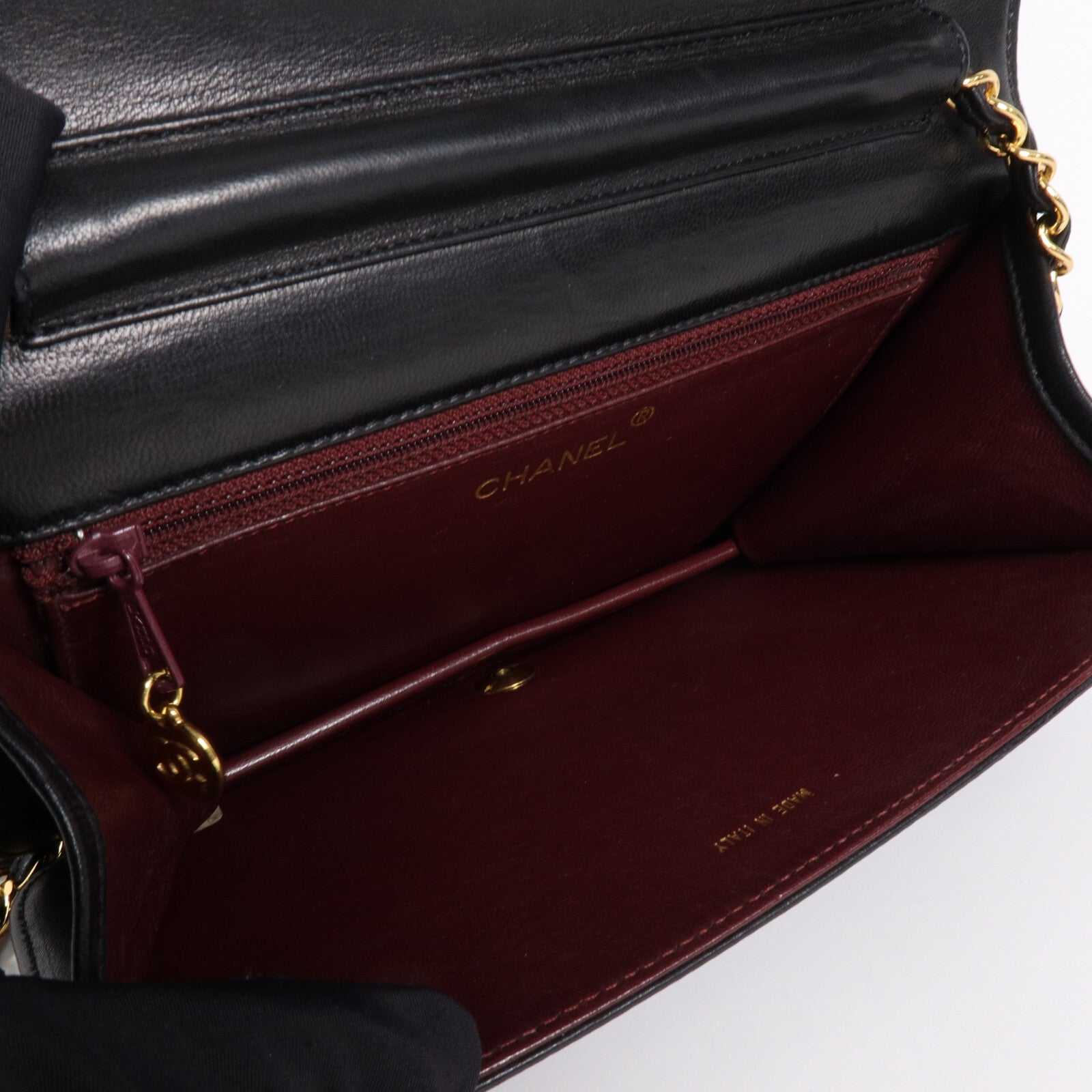 CHANEL 羊皮皮革Vintage Shoulder Bag鏈帶肩背袋
