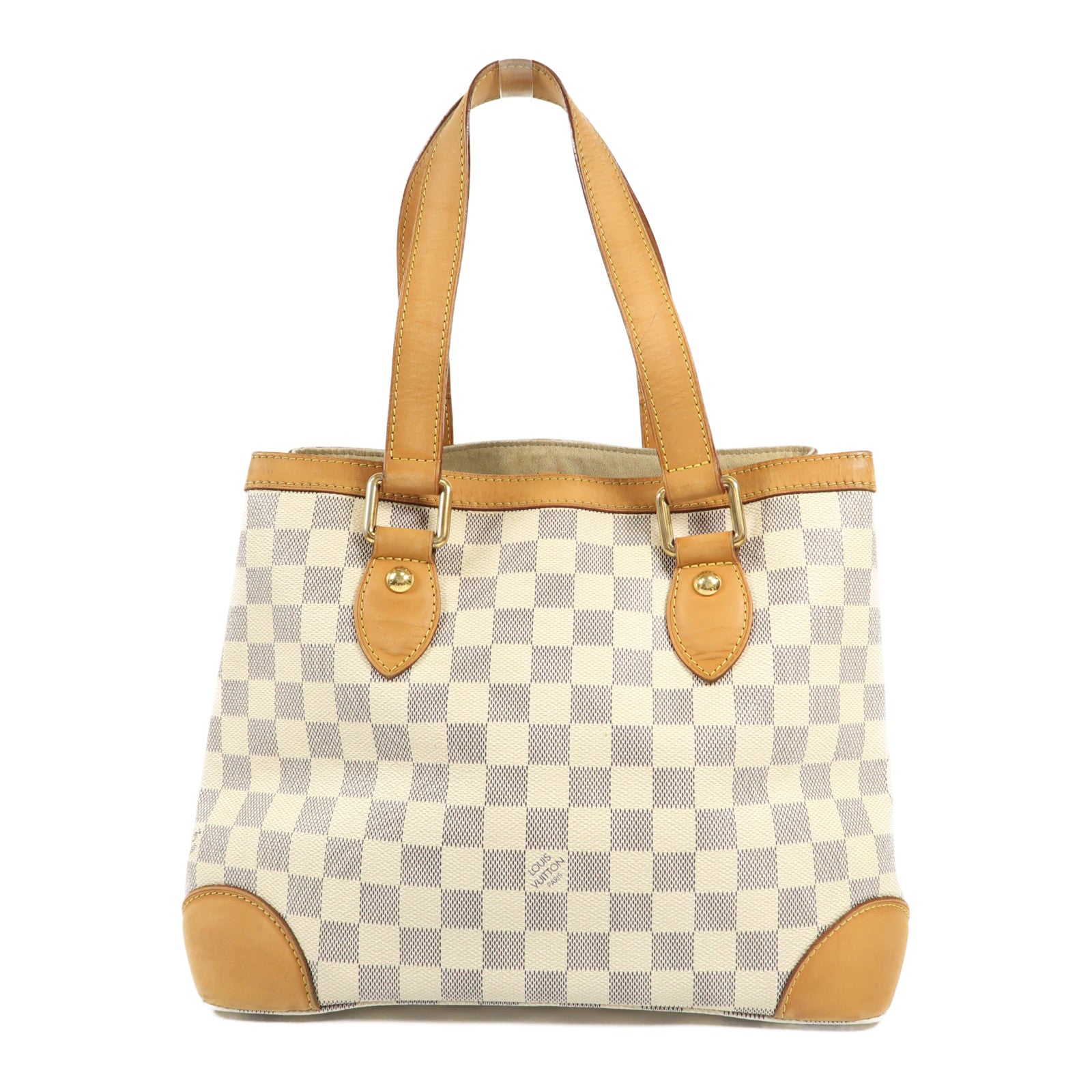 LOUIS VUITTON LV GHW Hampstead PM Tote Bag N51207 Damier Azur White