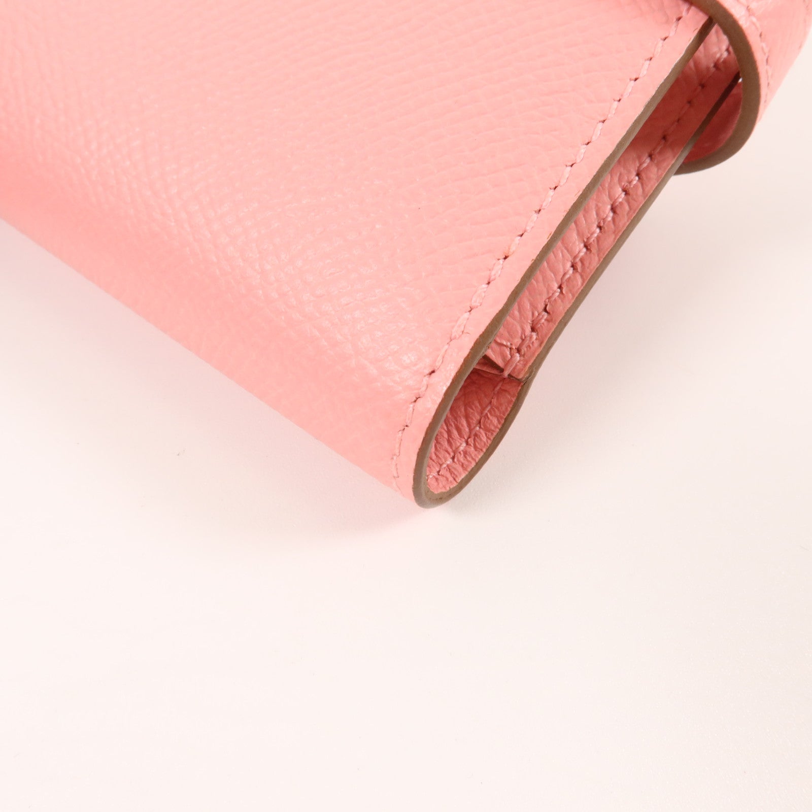 HERMES Epsom皮革Kelly Wallet M錢包Rose Confetti