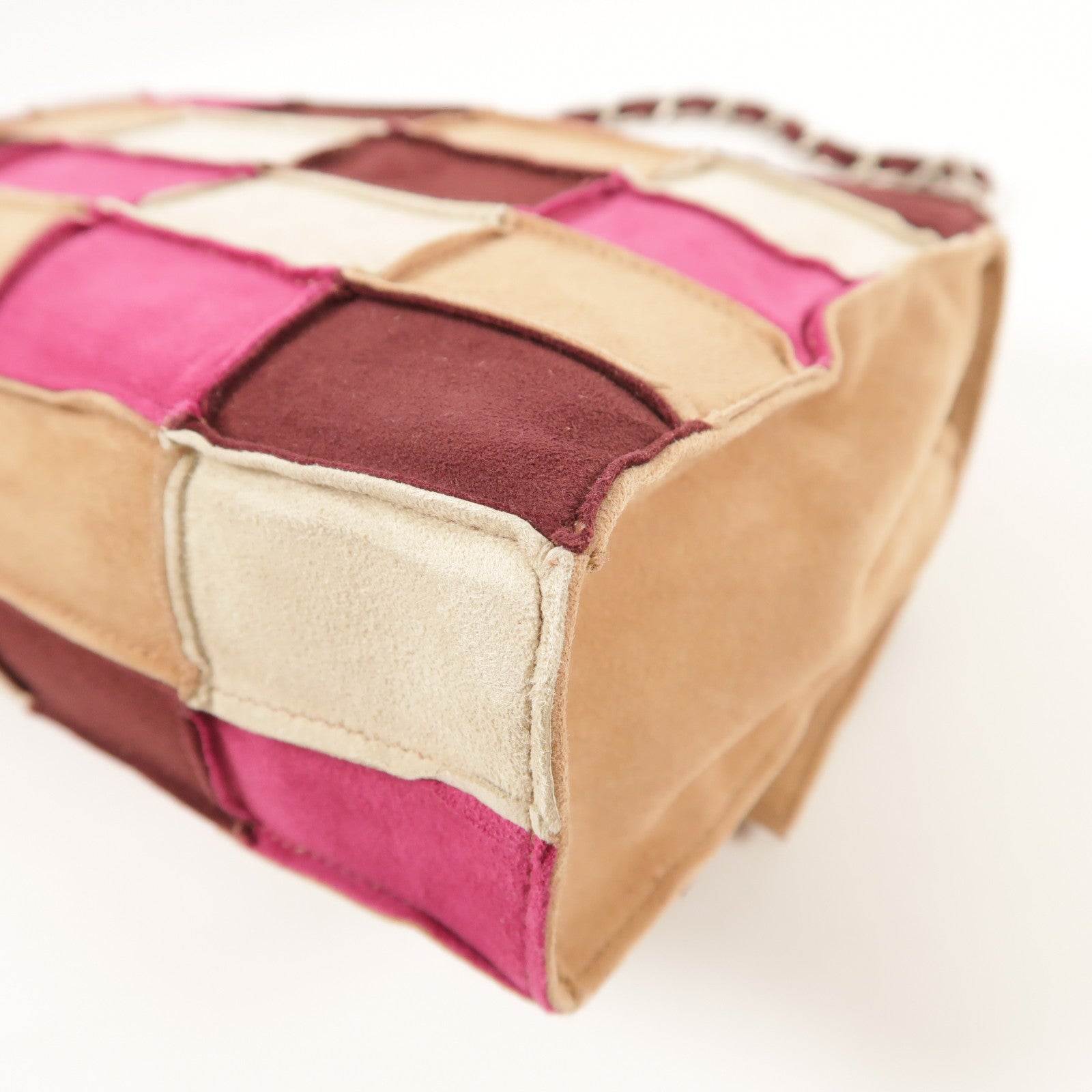 CHANEL CC SHW 2.55 Chain Shoulder Bag Suede Multicolor