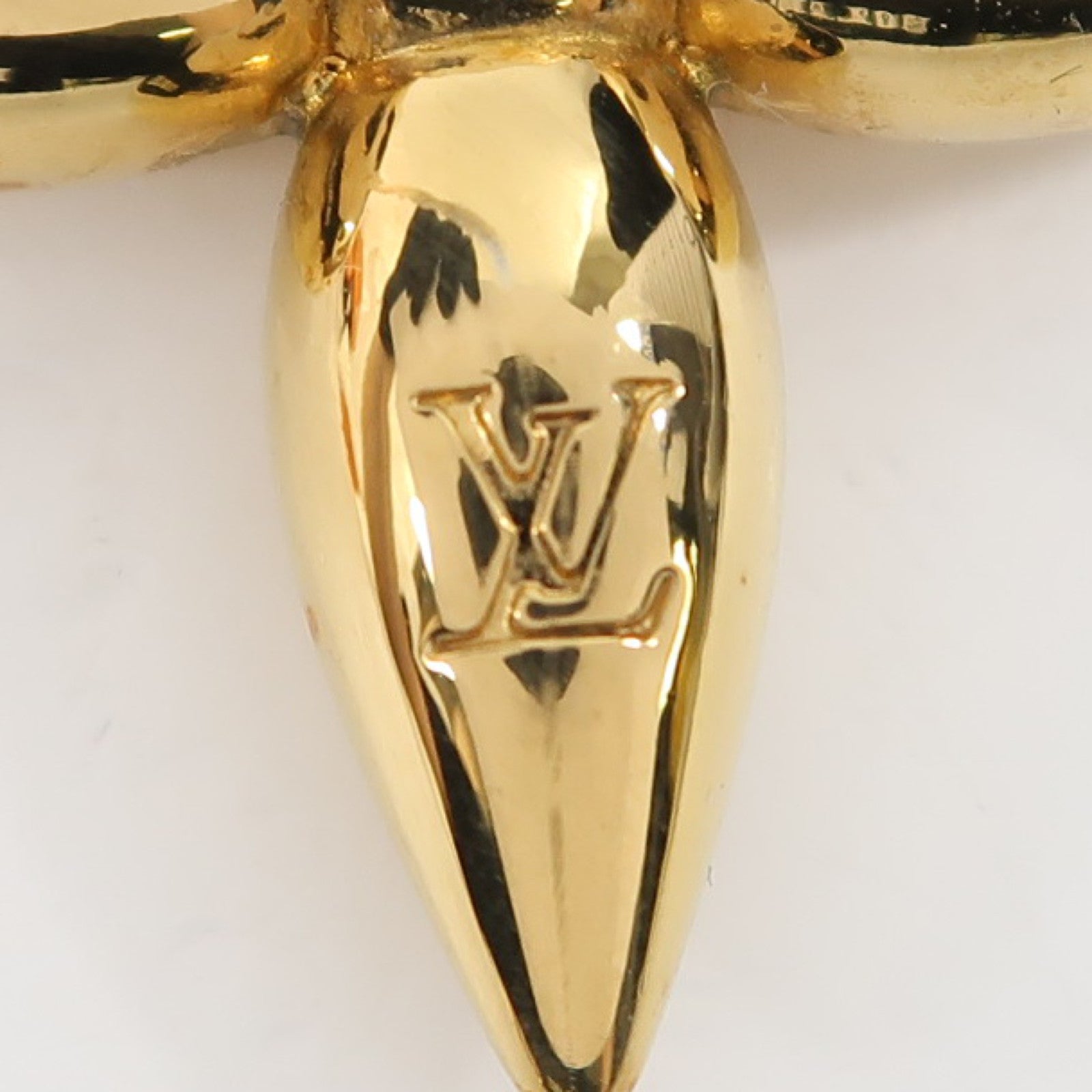 LOUIS VUITTON 金屬Earrings耳環金色/白色