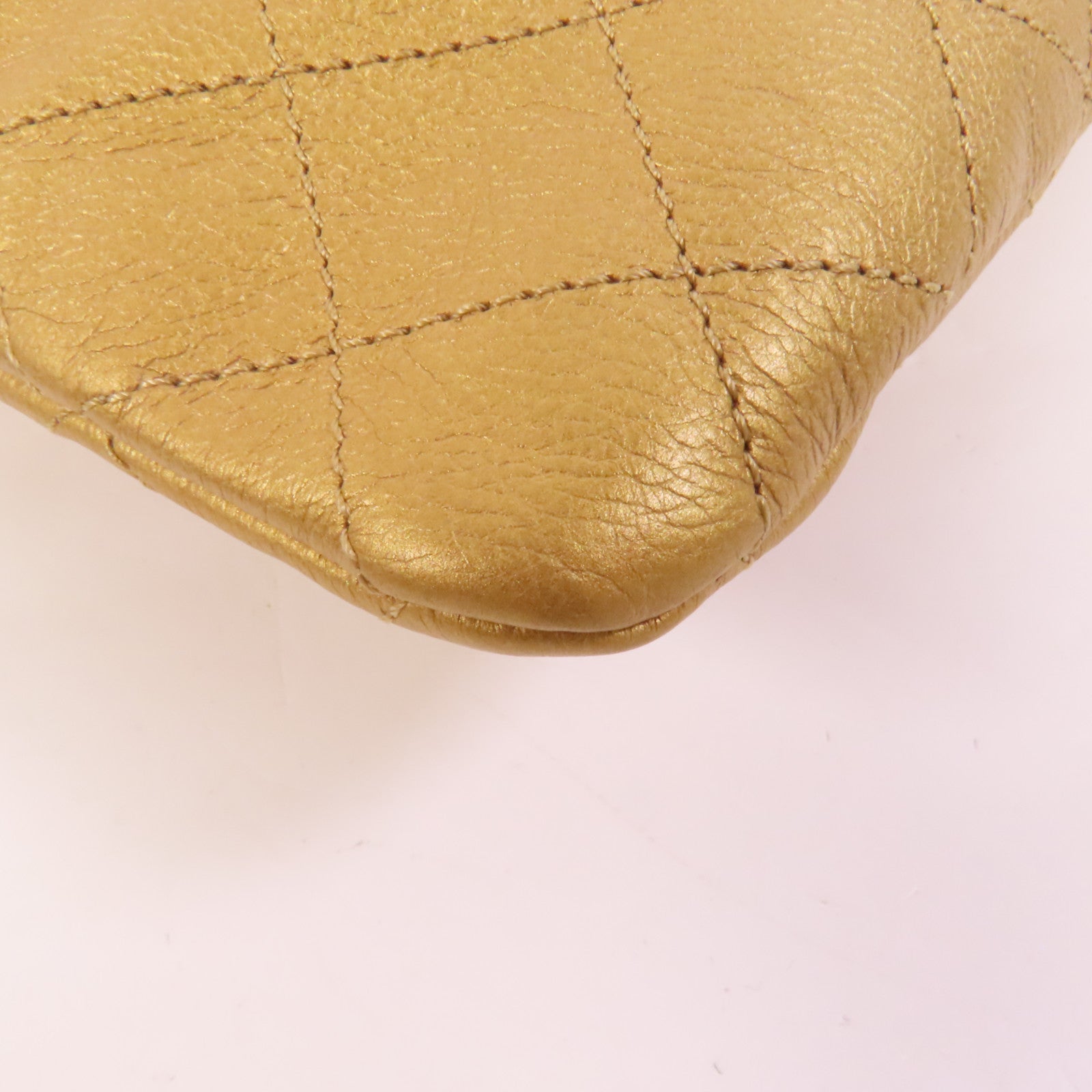 CHANEL 牛皮皮革Chain Shoulder金扣鏈帶肩背袋