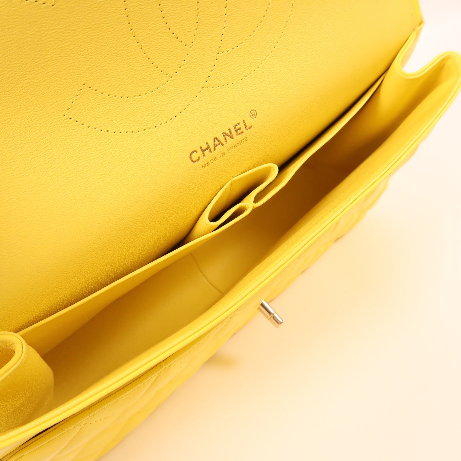 CHANEL 羊皮皮革Large Classic金扣鏈帶肩背袋