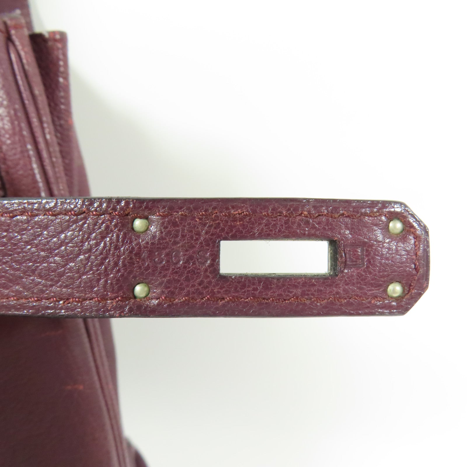HERMES Togo皮革Kelly 35銀扣手挽肩背兩用袋Raisin