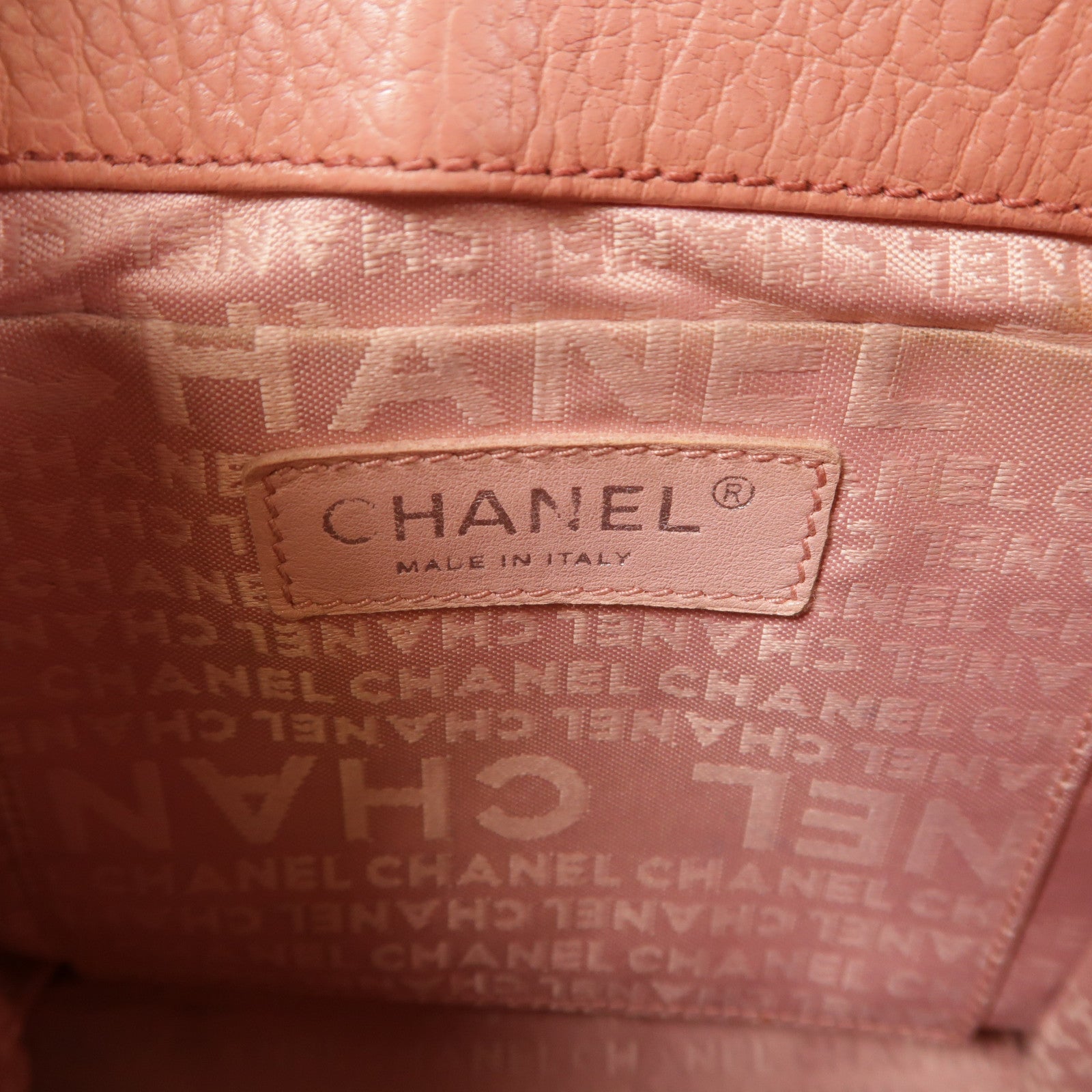 CHANEL CC SHW 2.55 Chain Shoulder Bag Calfskin Leather Pink