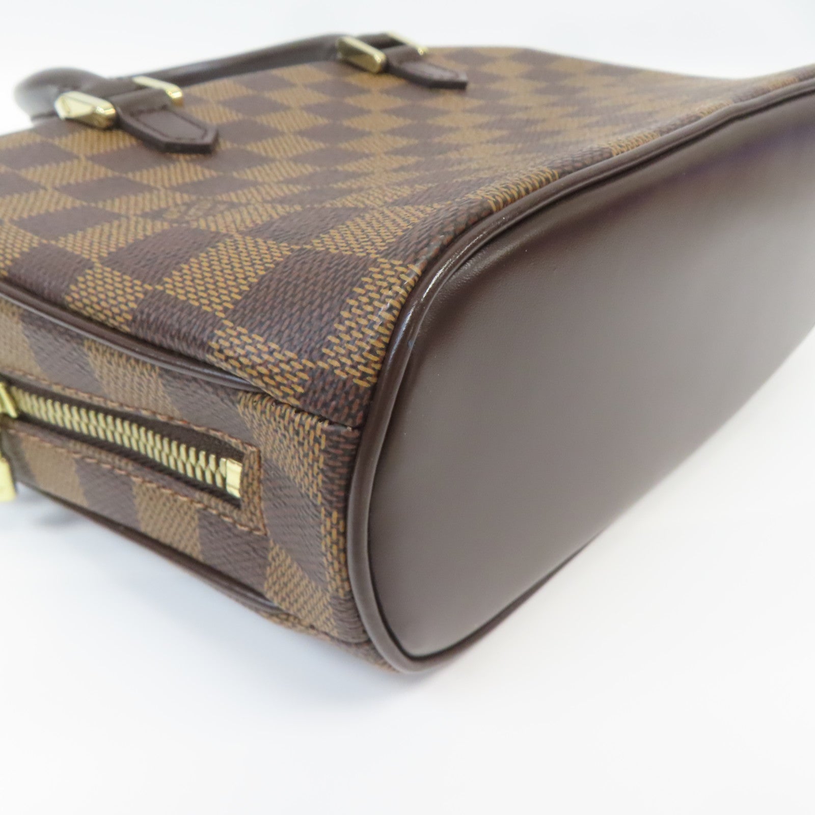 LOUIS VUITTON Damier Sarria Mini金扣手挽袋啡色