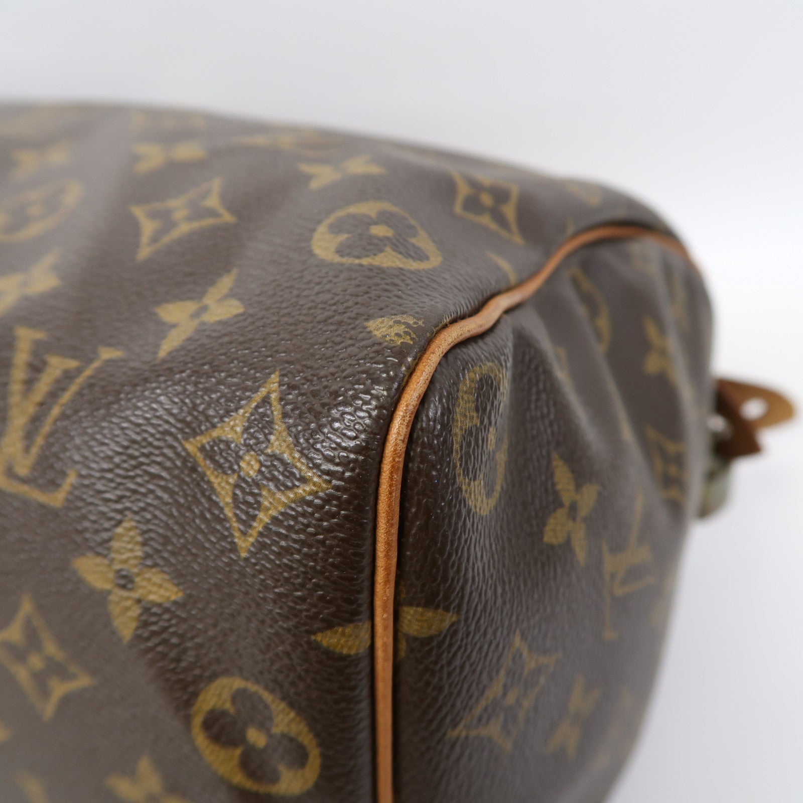 LOUIS VUITTON Monogram Speedy 35金扣手挽袋啡色