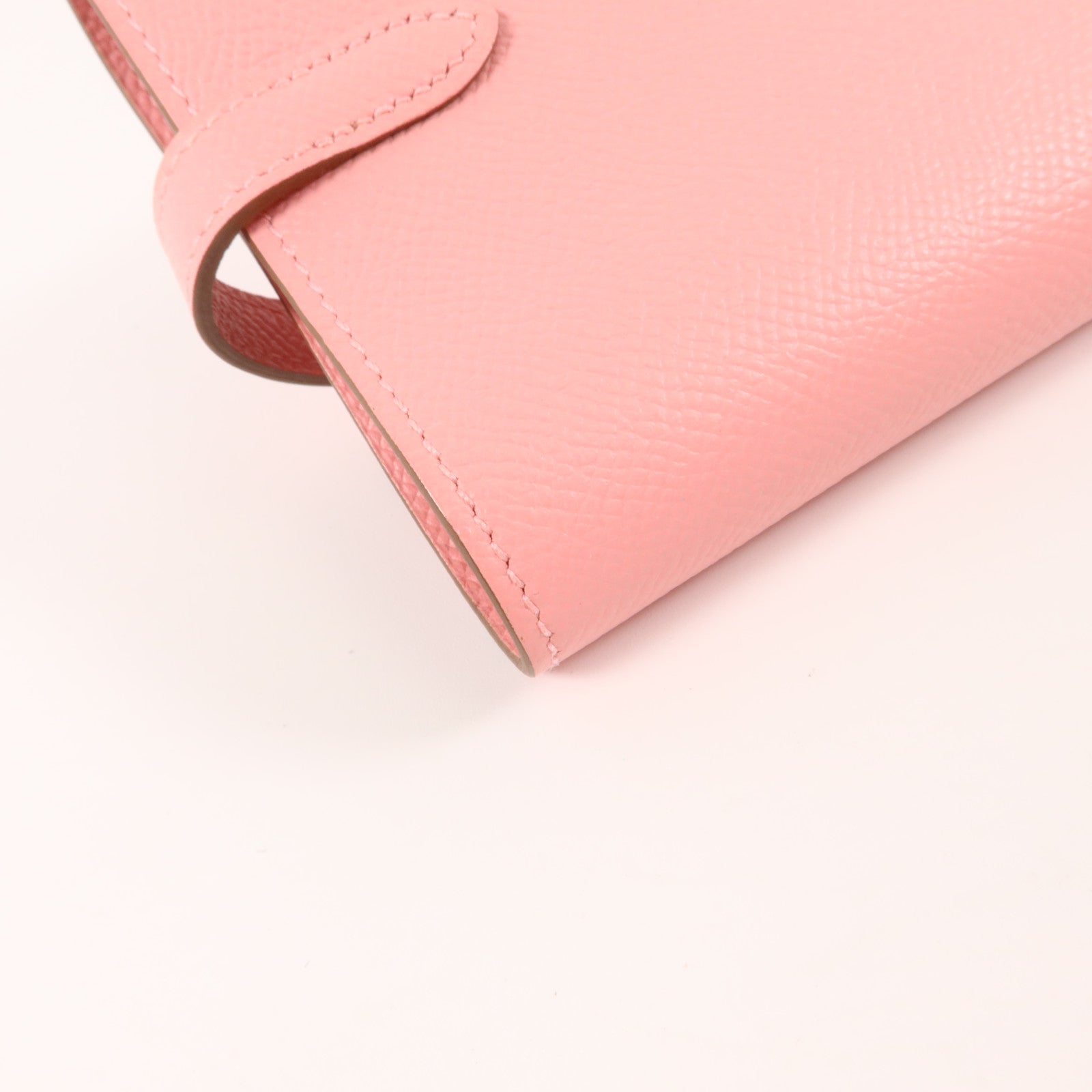HERMES Epsom皮革Kelly Wallet M錢包Rose Confetti