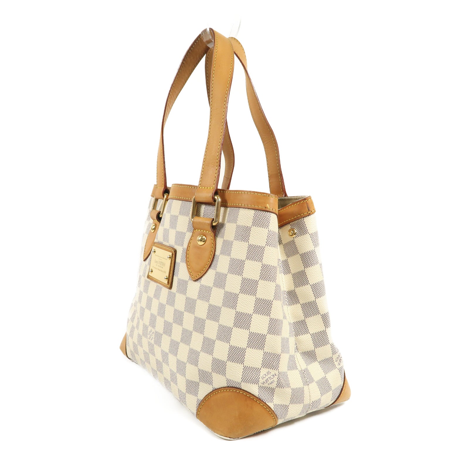 LOUIS VUITTON 【激減優惠】Damier Azur Hampstead PM金扣手挽袋