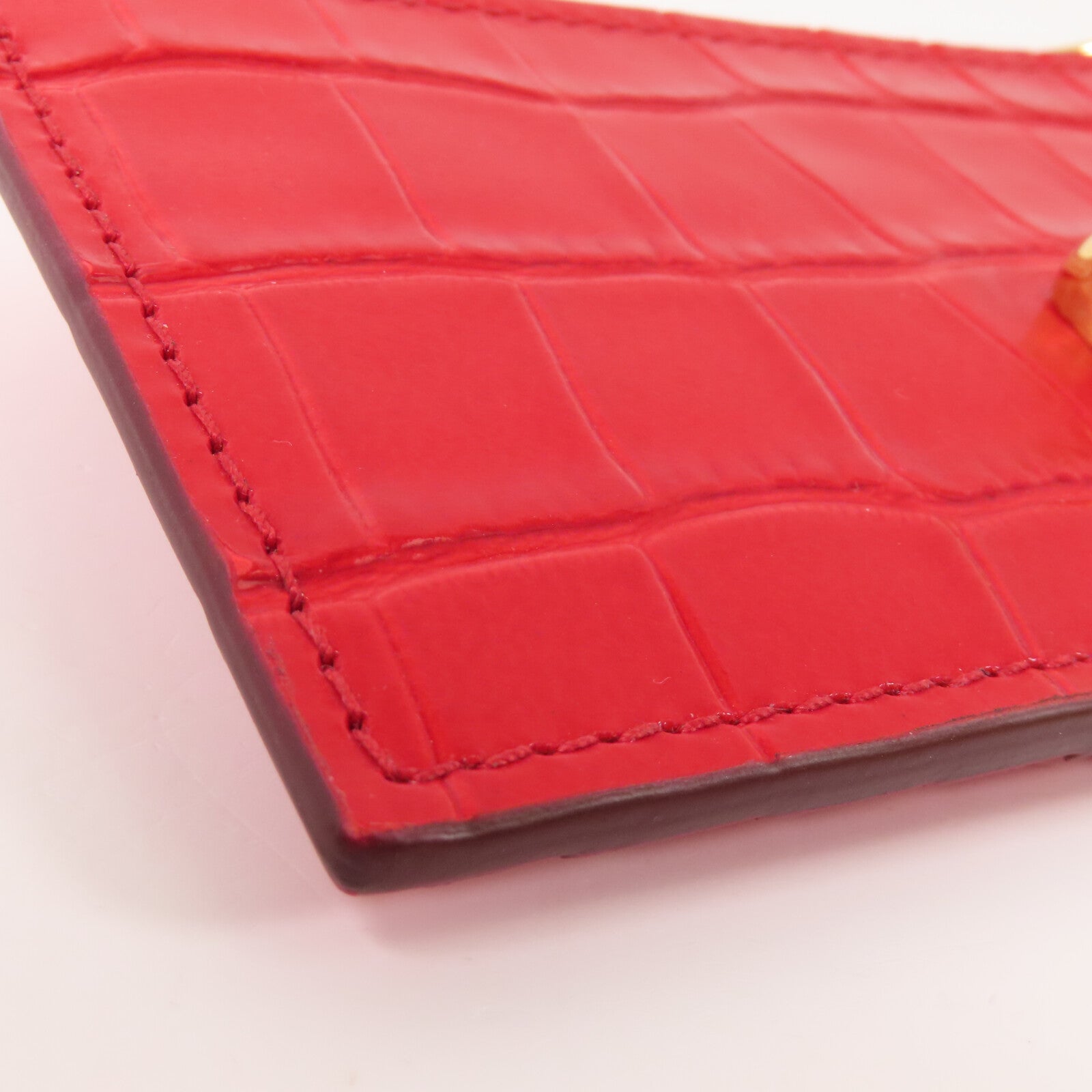 Alexander McQueen 皮革Alexander McQueen Card Case金扣卡套