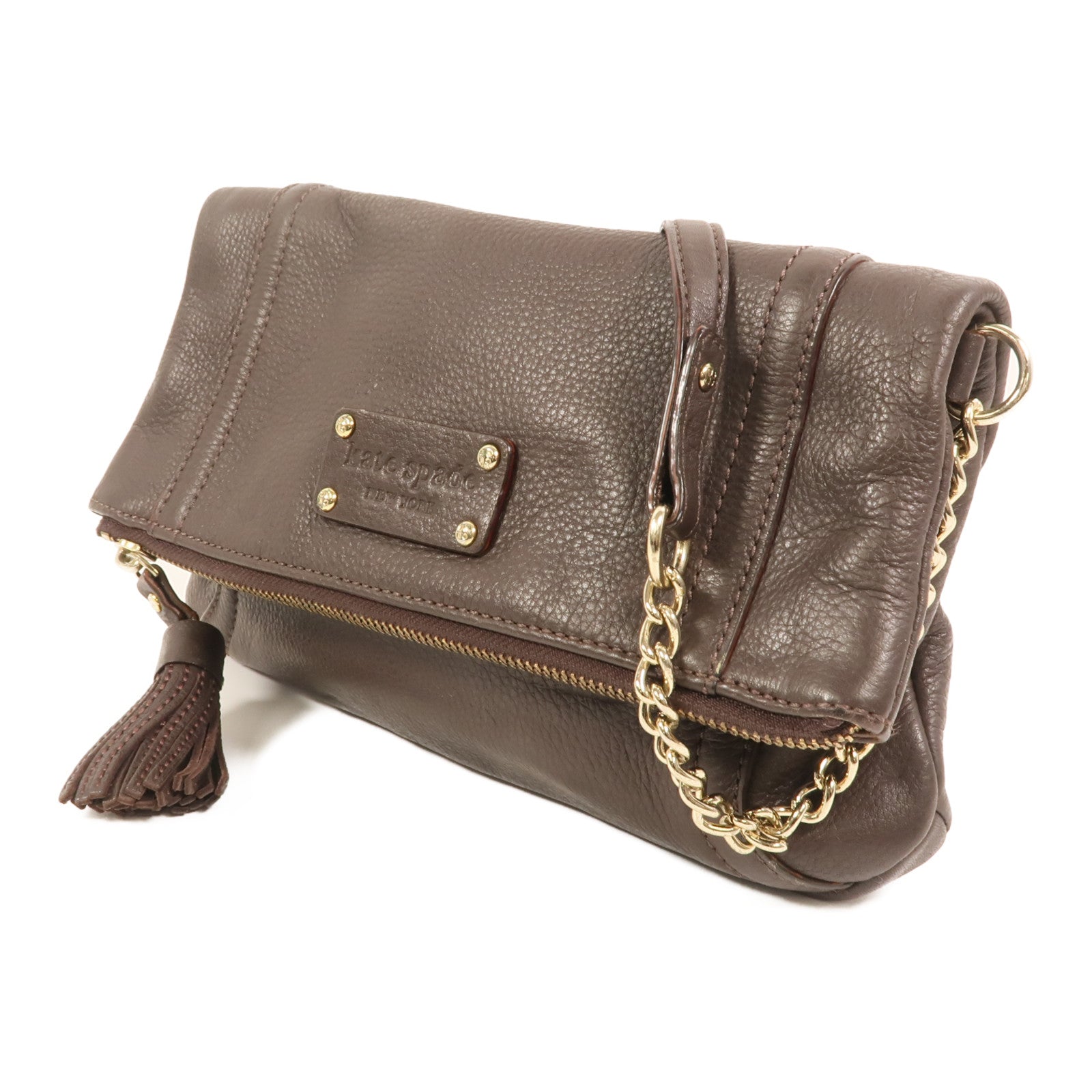Kate Spade 牛皮皮革Shoulder Bag金扣鏈帶肩背袋