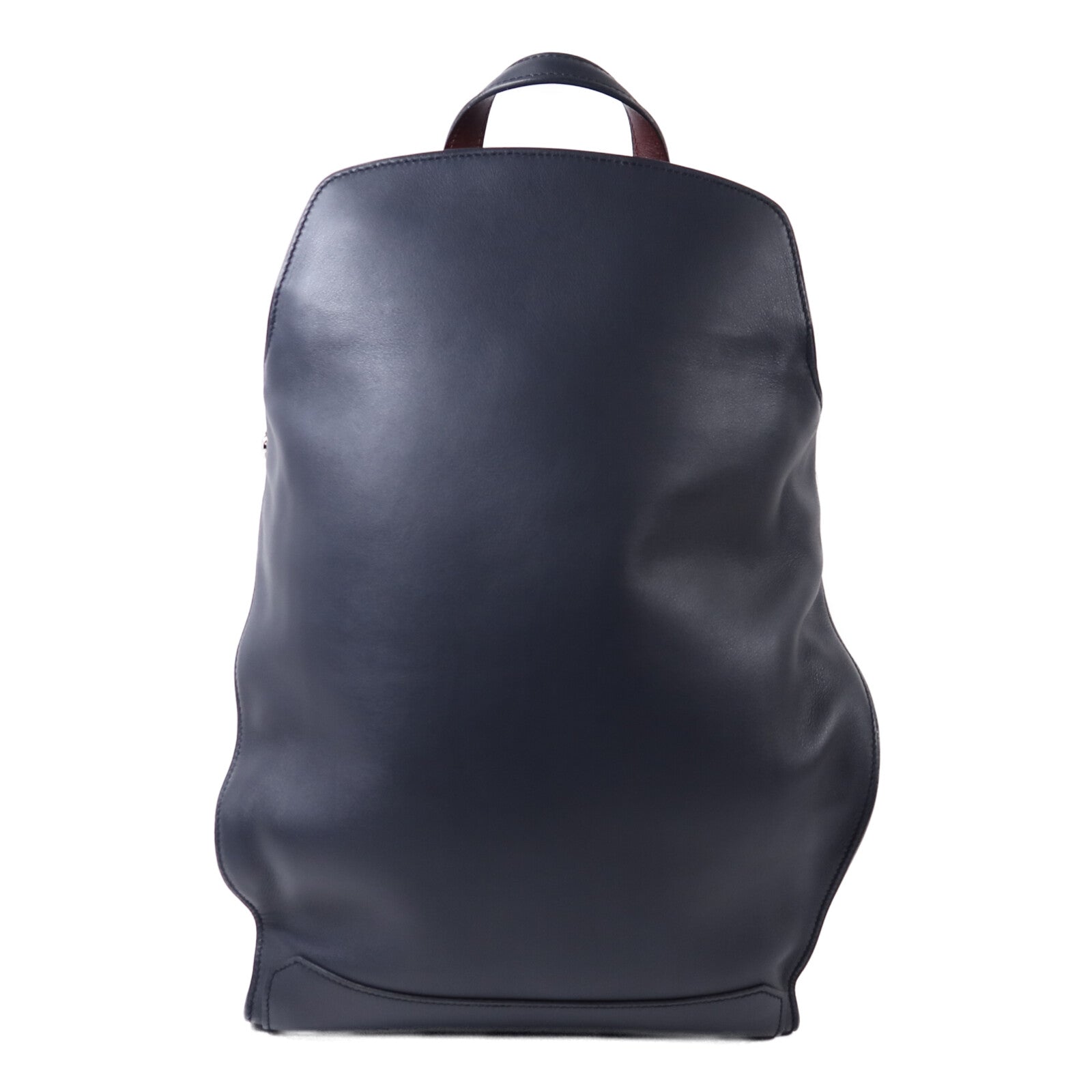HERMES Evercolor皮革Cityback銀扣背包Blue/Red