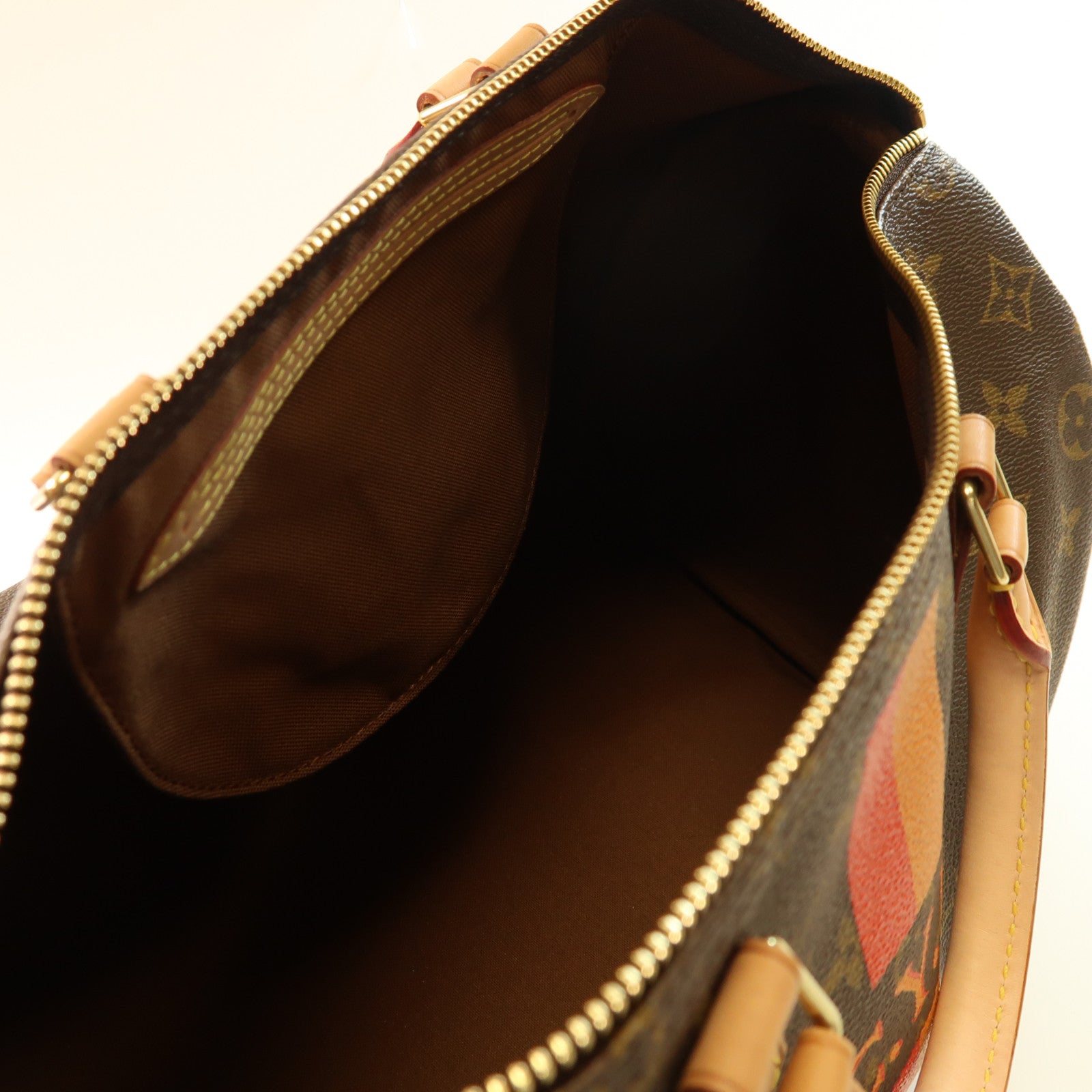 LOUIS VUITTON Monogram Speedy 35金扣手挽袋啡色