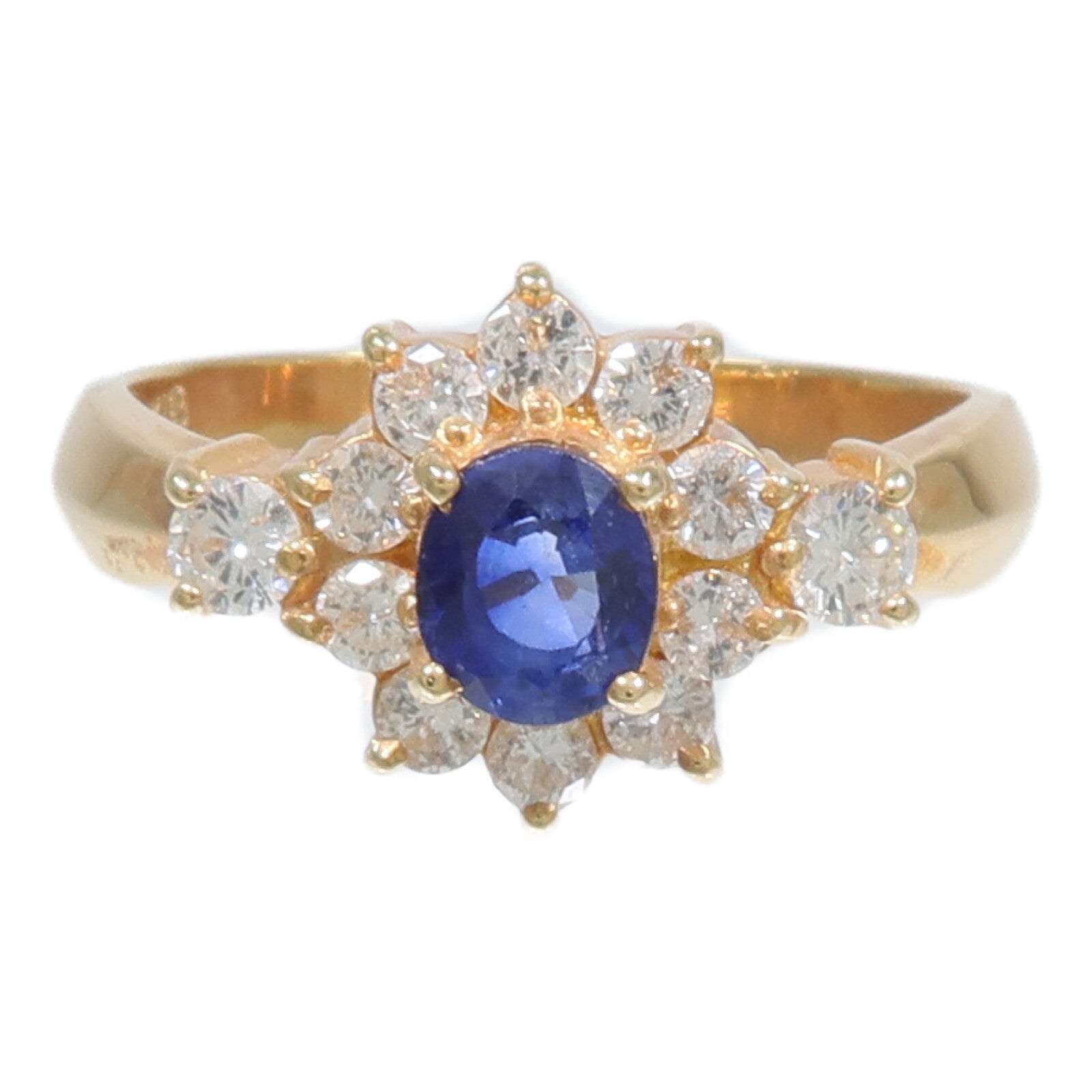 JEWELRY 18K黃金Sapphire Diamond Ring藍寶石/鑽石戒指