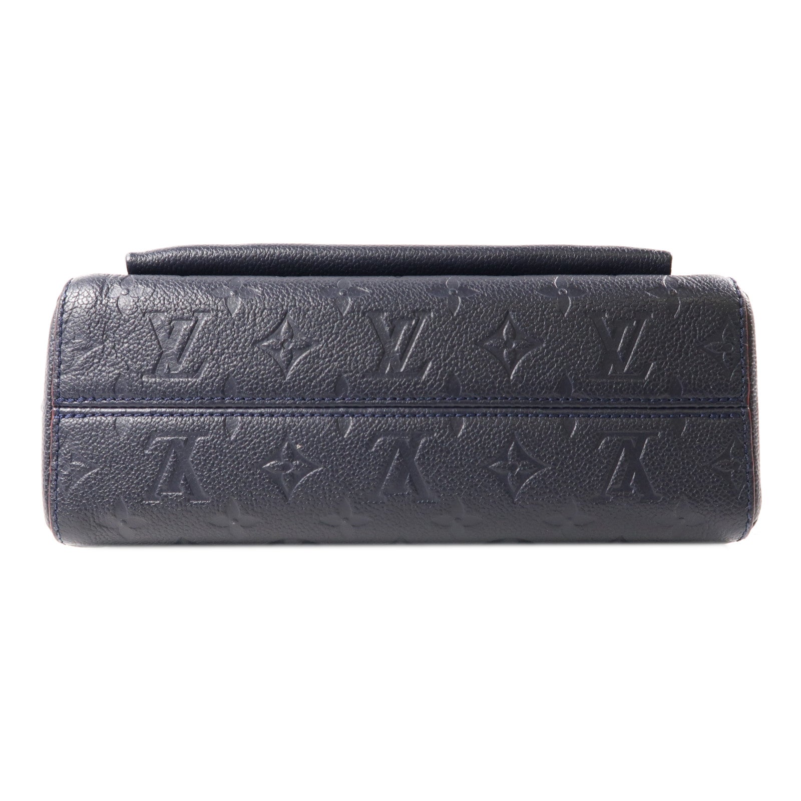 LOUIS VUITTON Monogram Empreinte Vavin PM金扣肩背袋深藍色