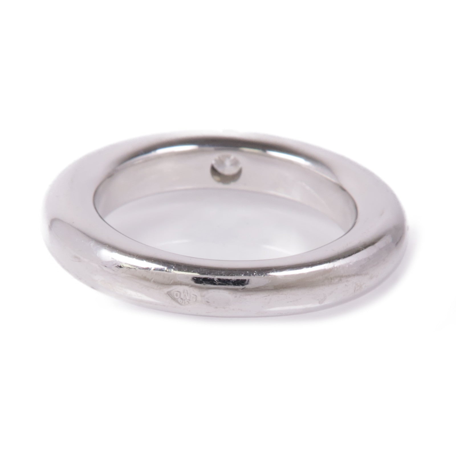 CARTIER 18K白金Ellipse Ring鑽石戒指Cartier#51/US#5.5