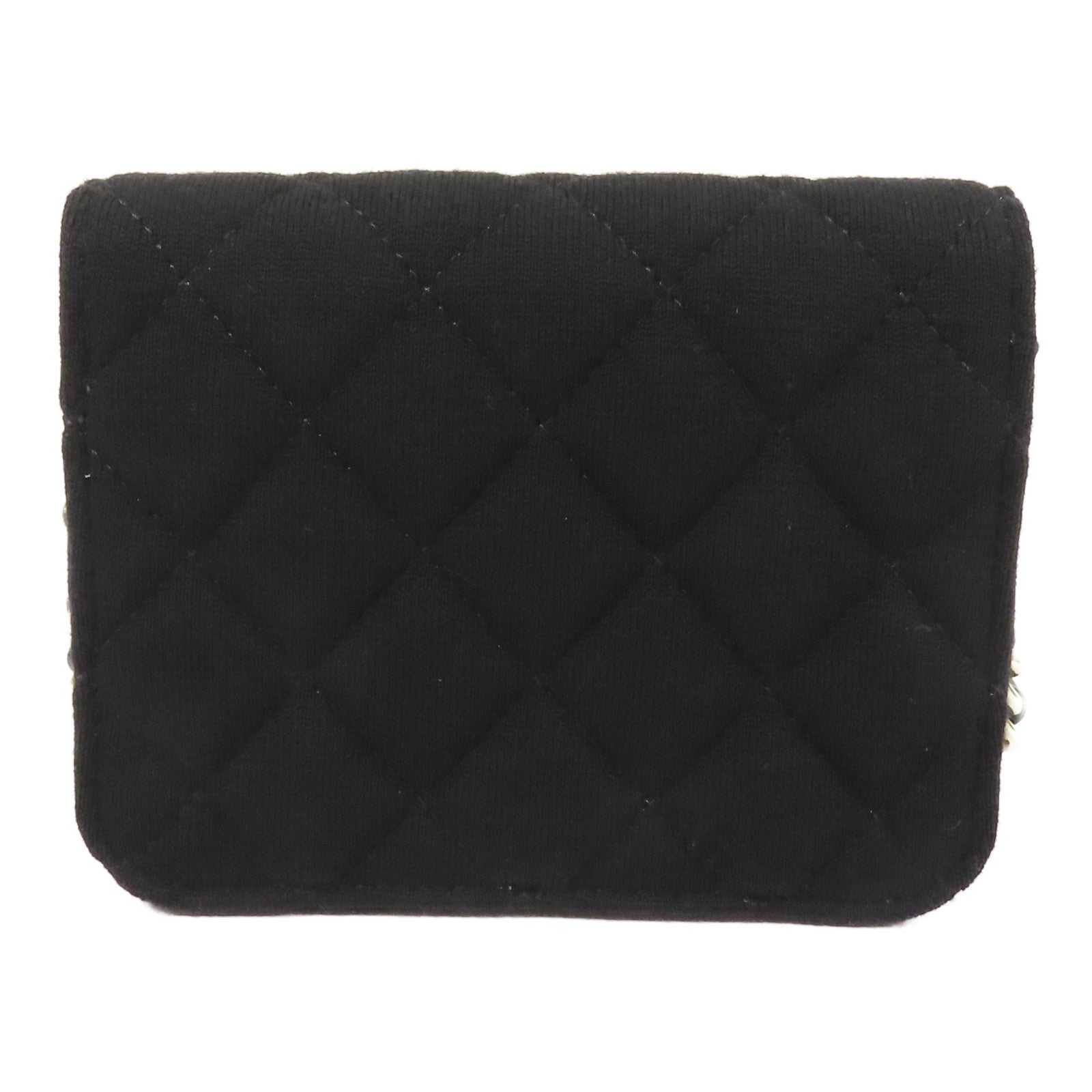 CHANEL 棉質Mini Chain Bag金扣鏈帶肩背袋