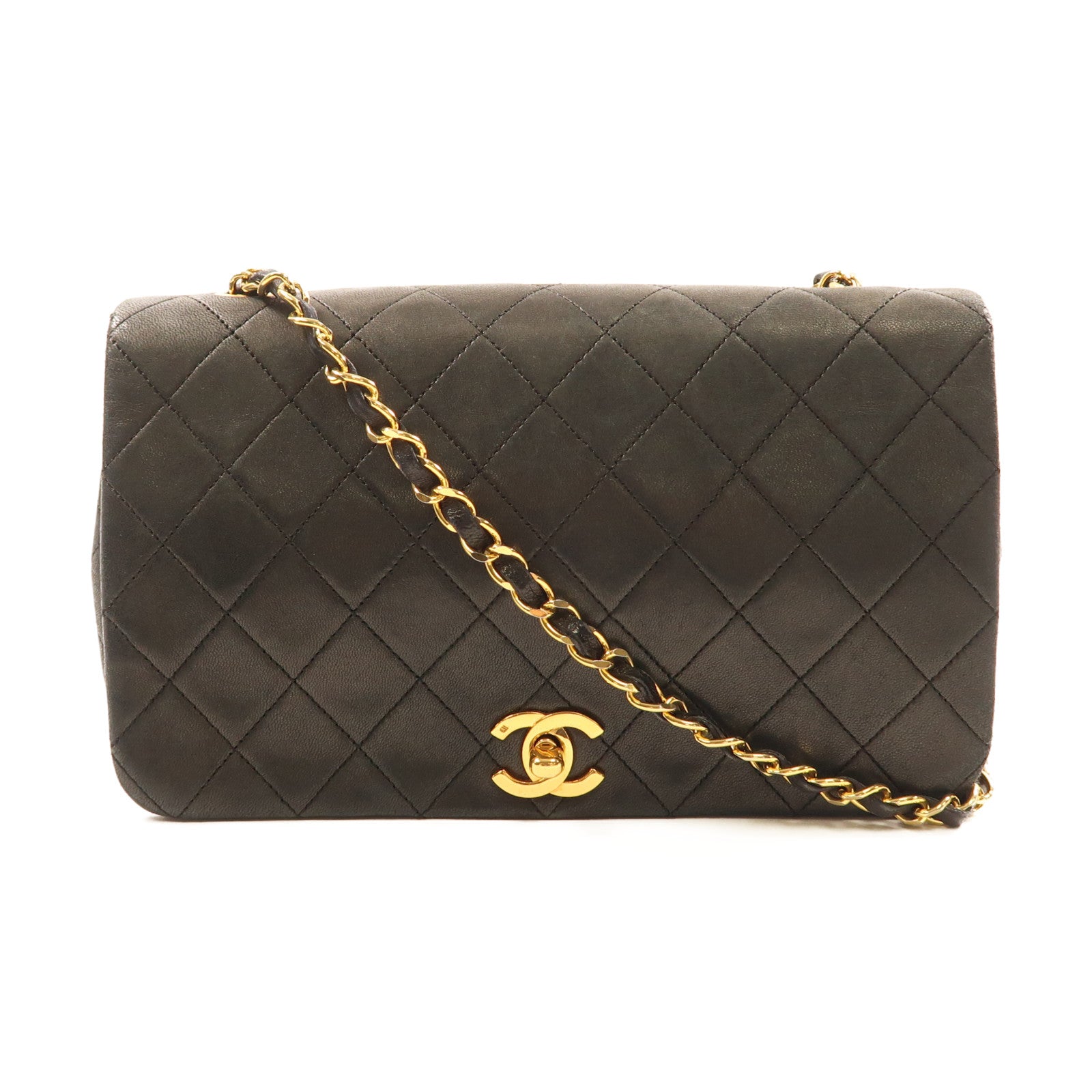 CHANEL 【激減優惠】羊皮皮革Chain Shoulder金扣鏈帶肩背袋