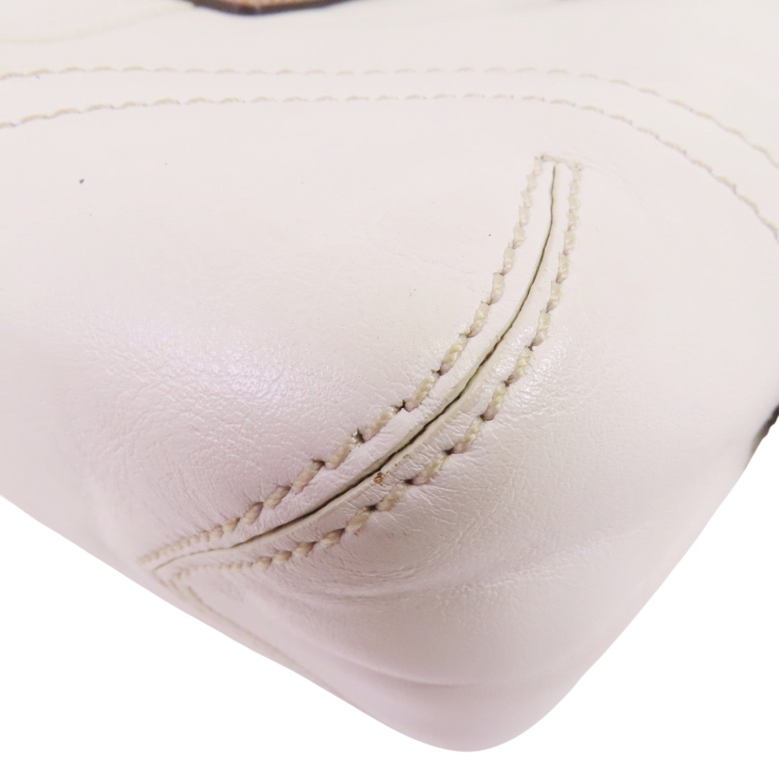 COACH 牛皮皮革Shoulder Bag銀扣肩背袋