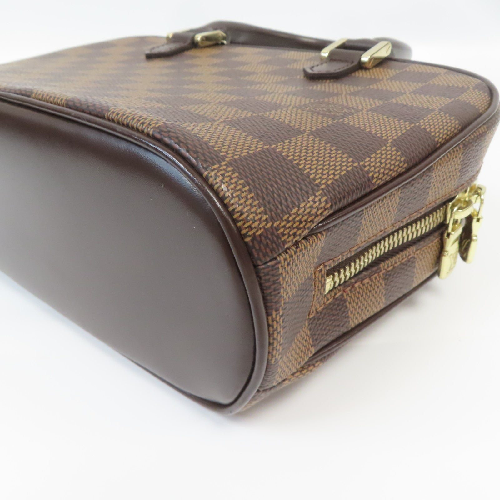 LOUIS VUITTON Damier Sarria Mini金扣手挽袋啡色