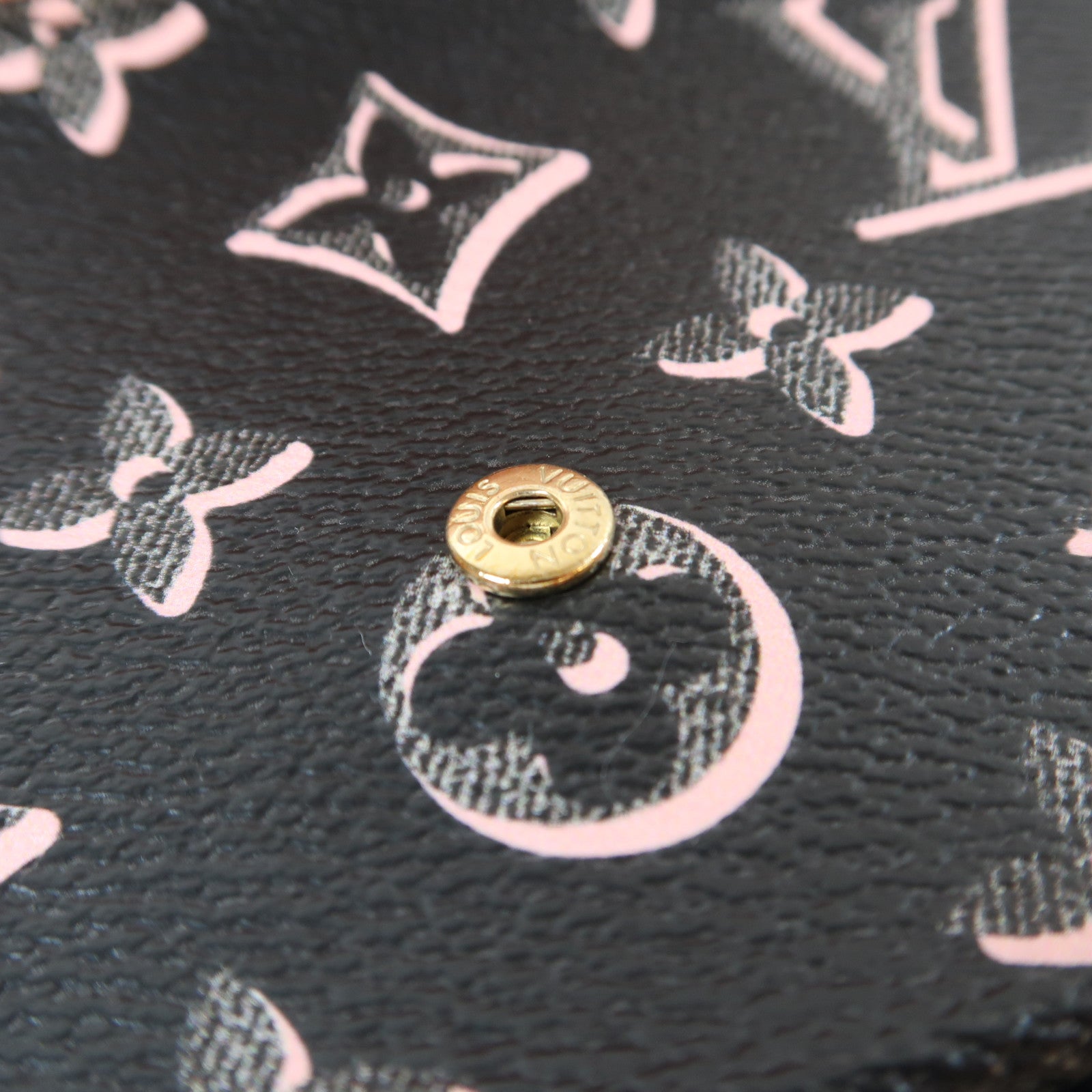 LOUIS VUITTON 【激減優惠】Monogram Felicie Strap & Go金扣肩背袋黑色/粉紅色