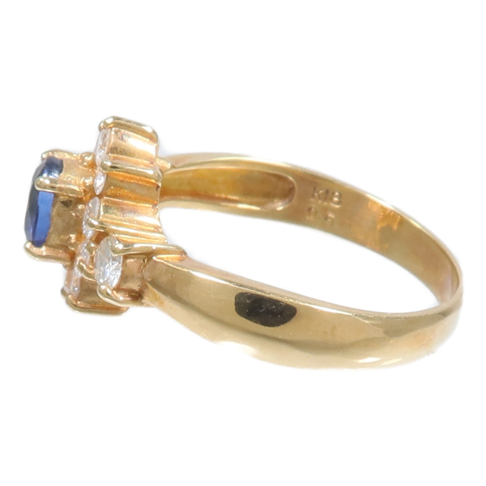 JEWELRY 18K黃金Sapphire Diamond Ring藍寶石/鑽石戒指