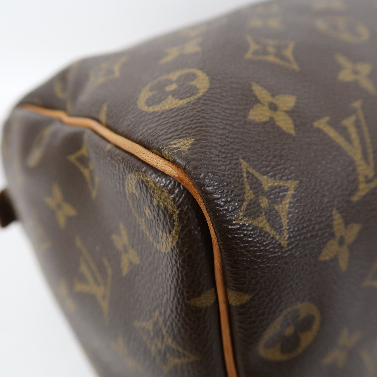 LOUIS VUITTON Monogram Speedy 35金扣手挽袋啡色