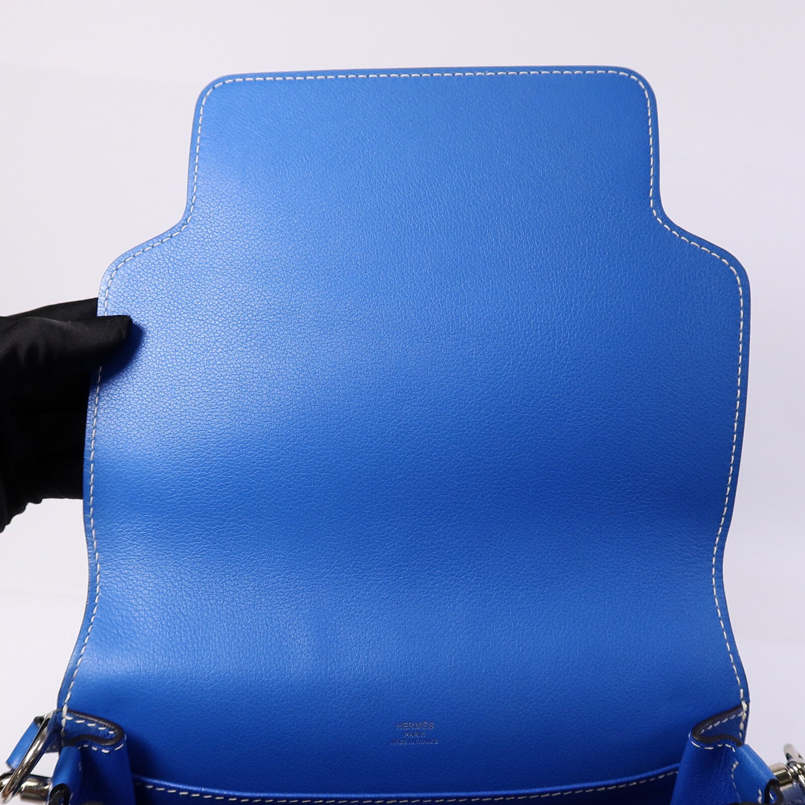 HERMES Evercolor皮革Roulis 23肩背袋Bleu Hydra