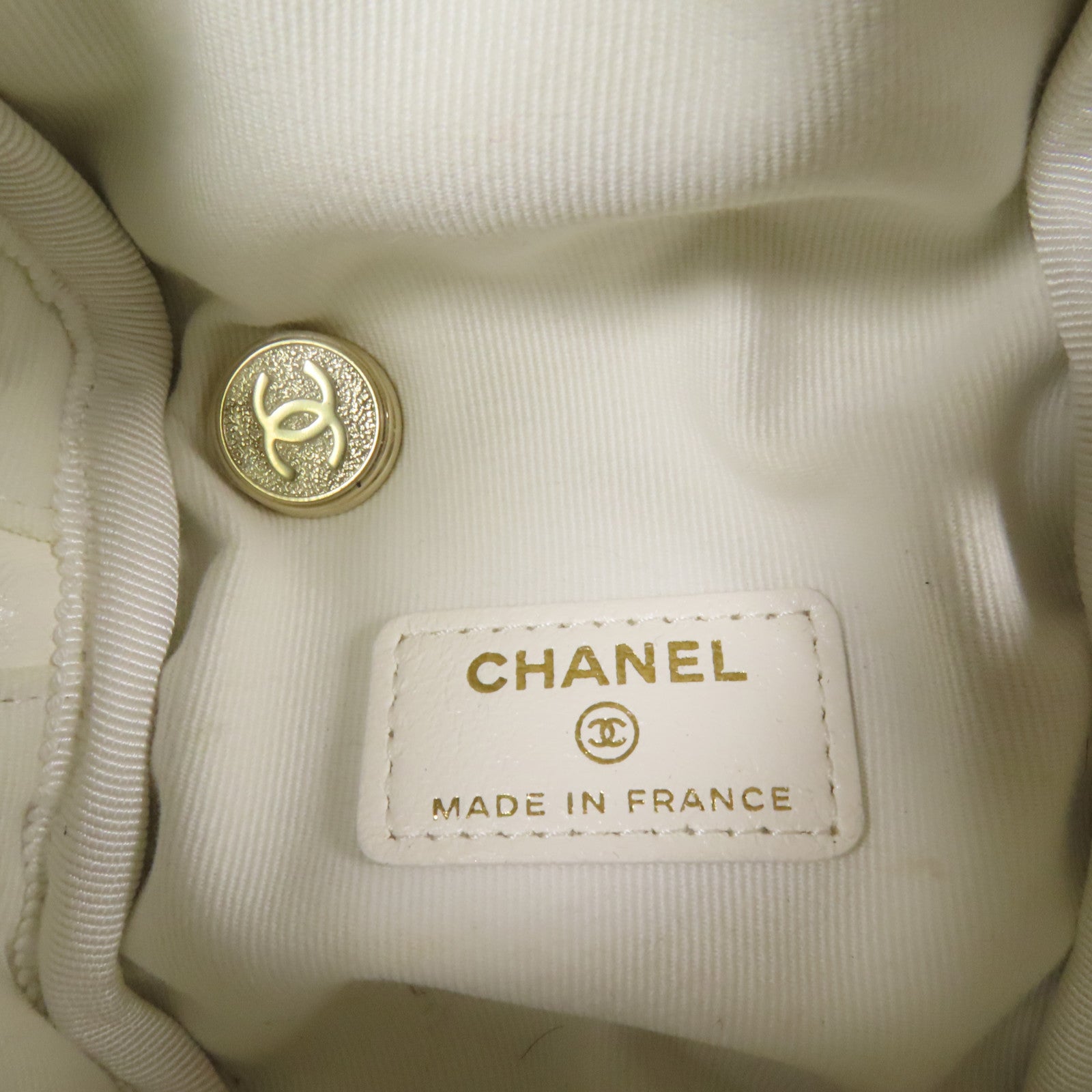 CHANEL 牛皮皮革Handbag金扣手挽袋