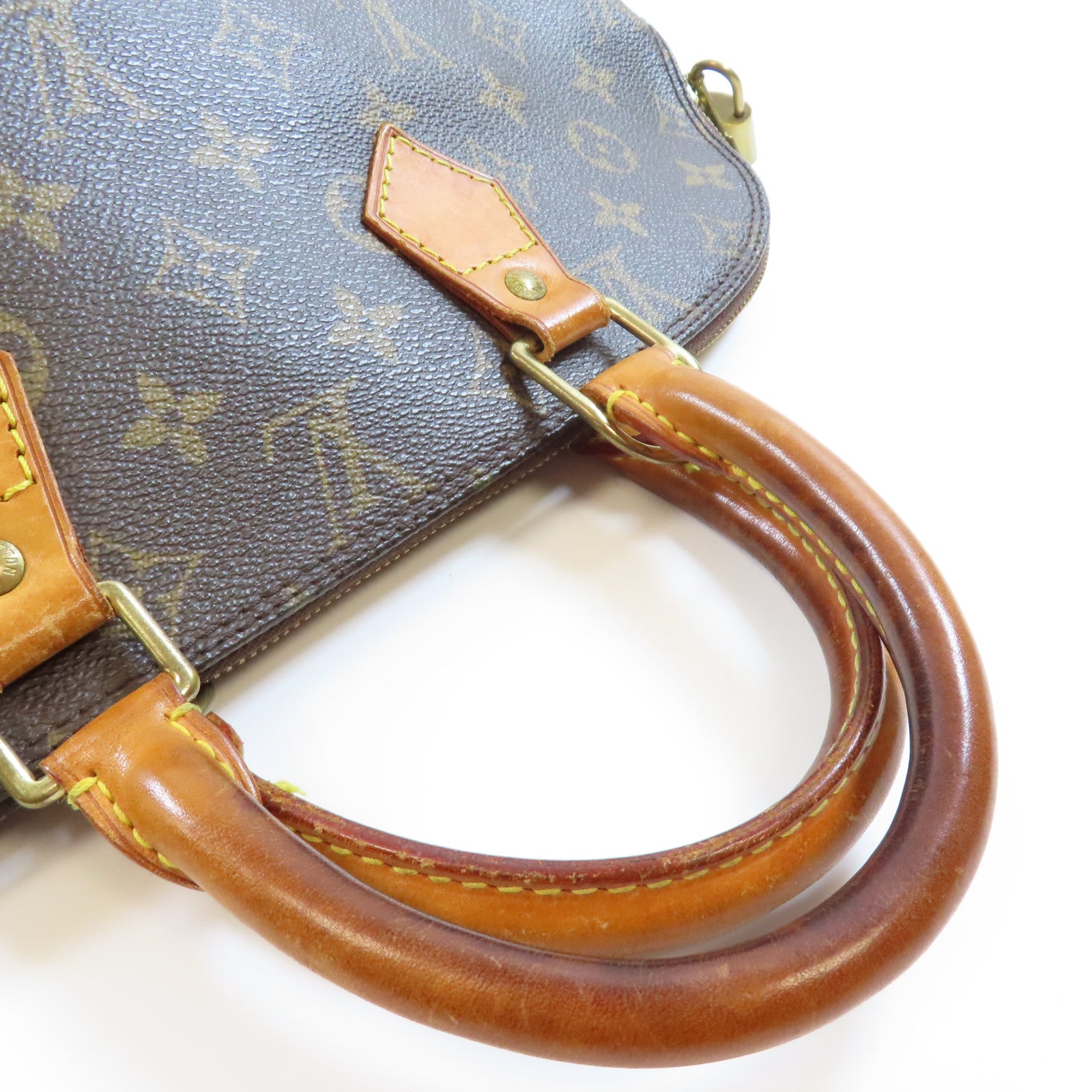LOUIS VUITTON Monogram Alma金扣手挽袋啡色