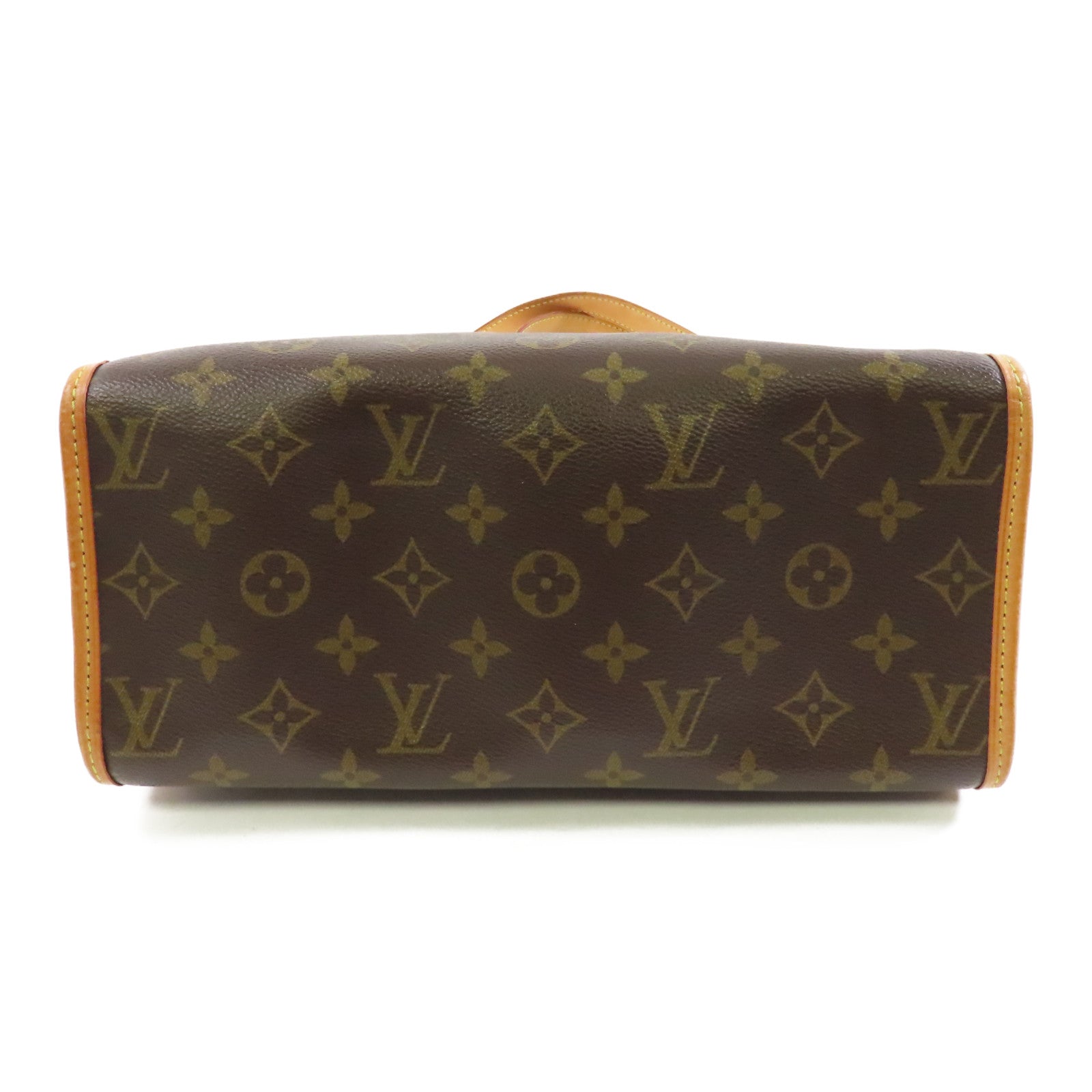 LOUIS VUITTON Monogram Popincourt Haut金扣手挽袋棕色