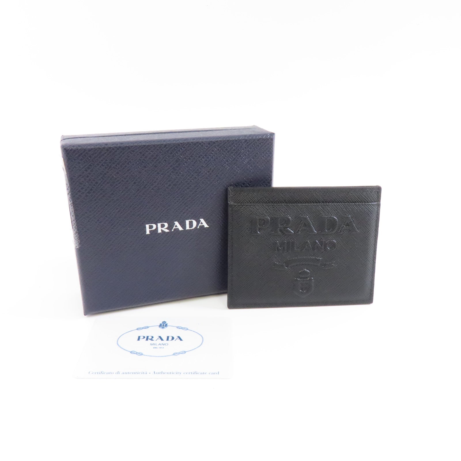 PRADA Saffiano皮革Card Case卡片套黑色