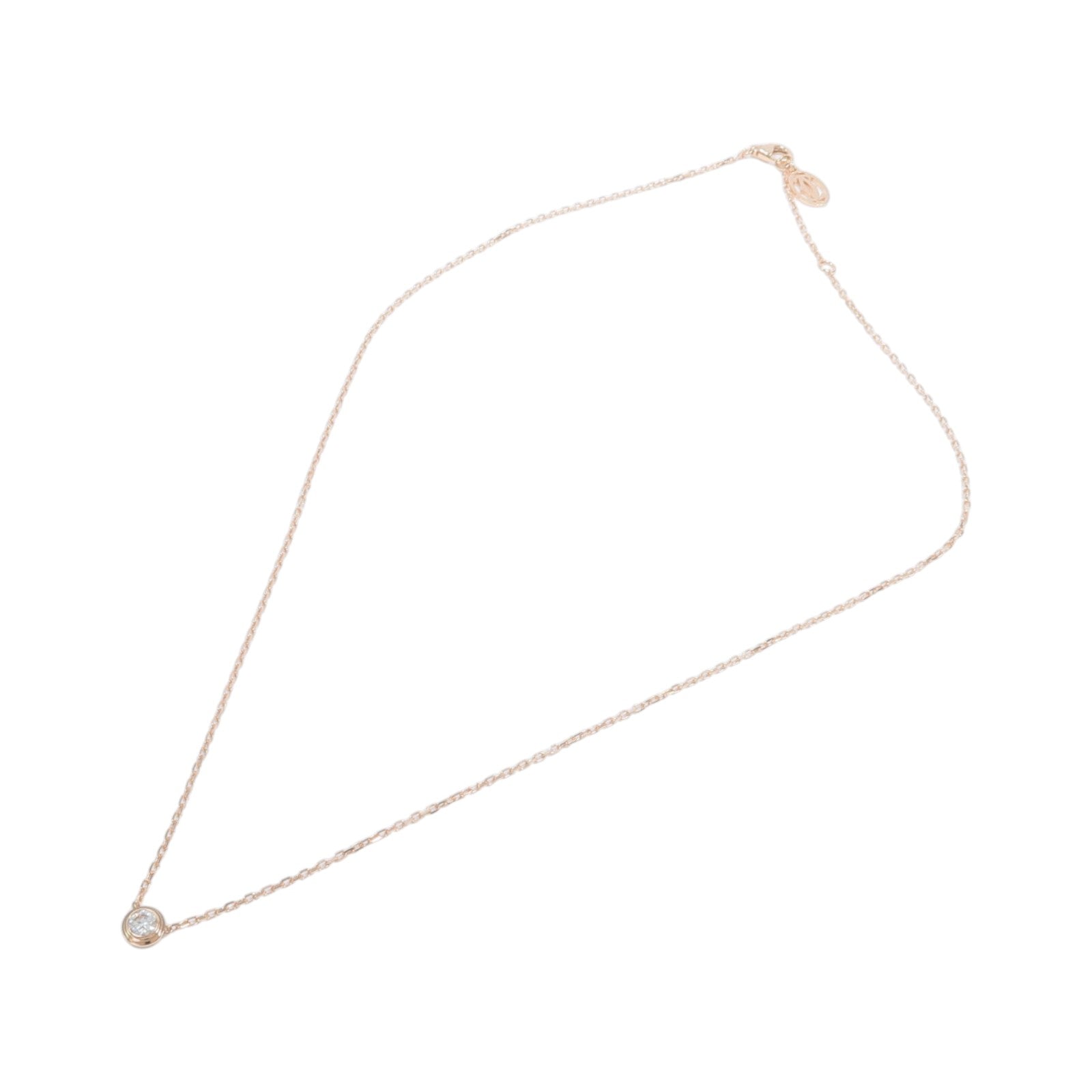 CARTIER 18K玫瑰金D'Amour鑽石項鍊