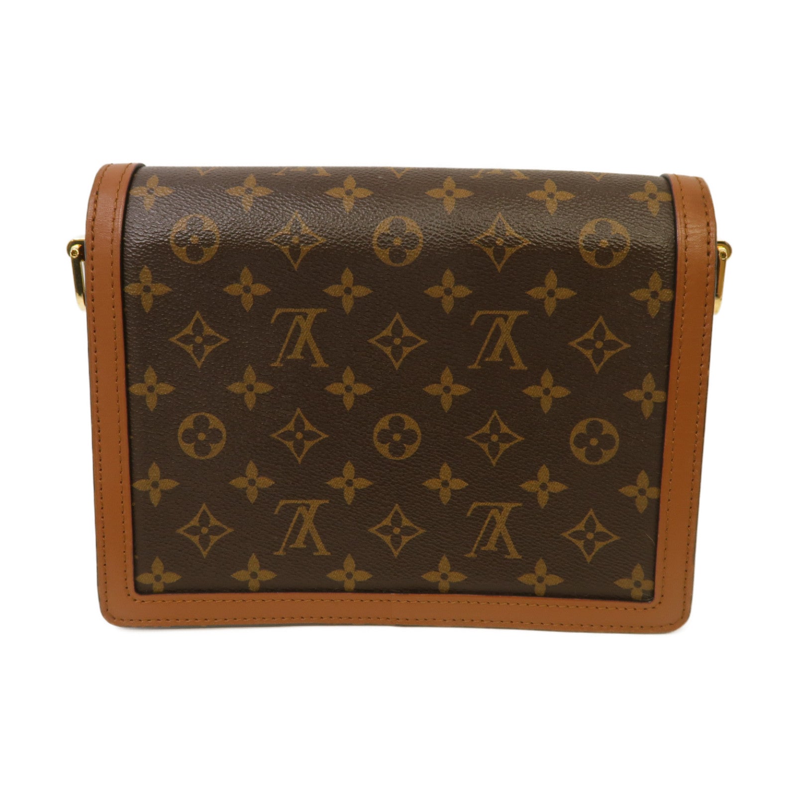 LOUIS VUITTON 【激減優惠】Monogram Reverse Dauphine金扣肩背袋啡色