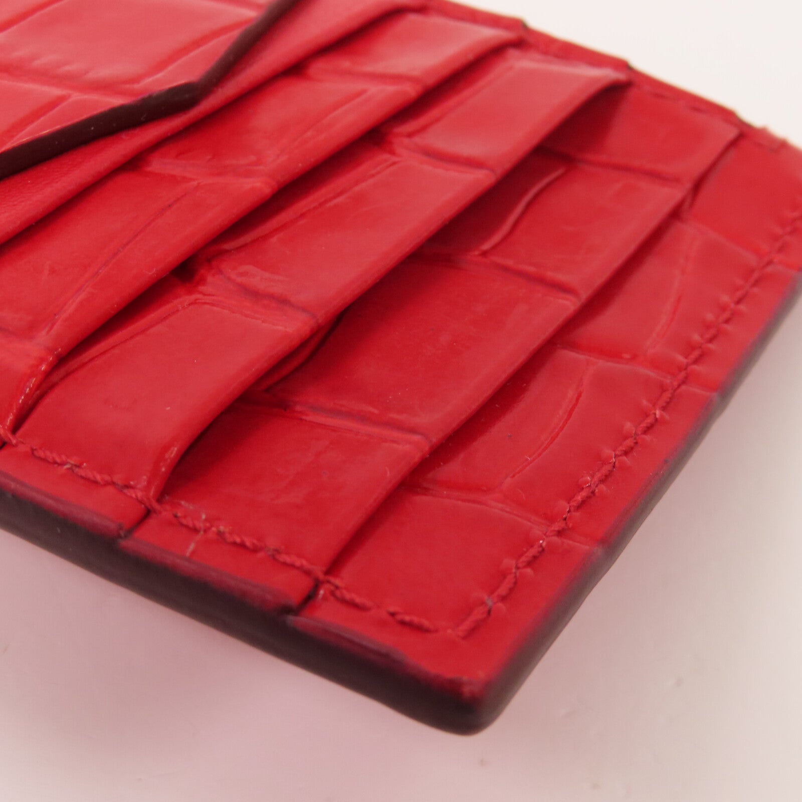 Alexander McQueen 皮革Alexander McQueen Card Case金扣卡套