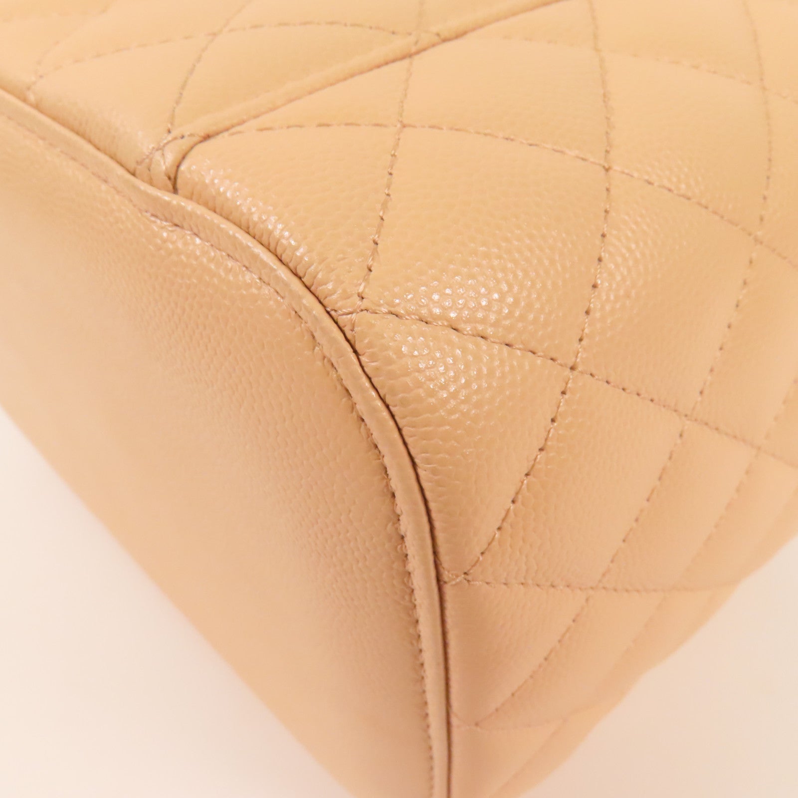 CHANEL 牛皮皮革Vanity Bag金扣化妝袋