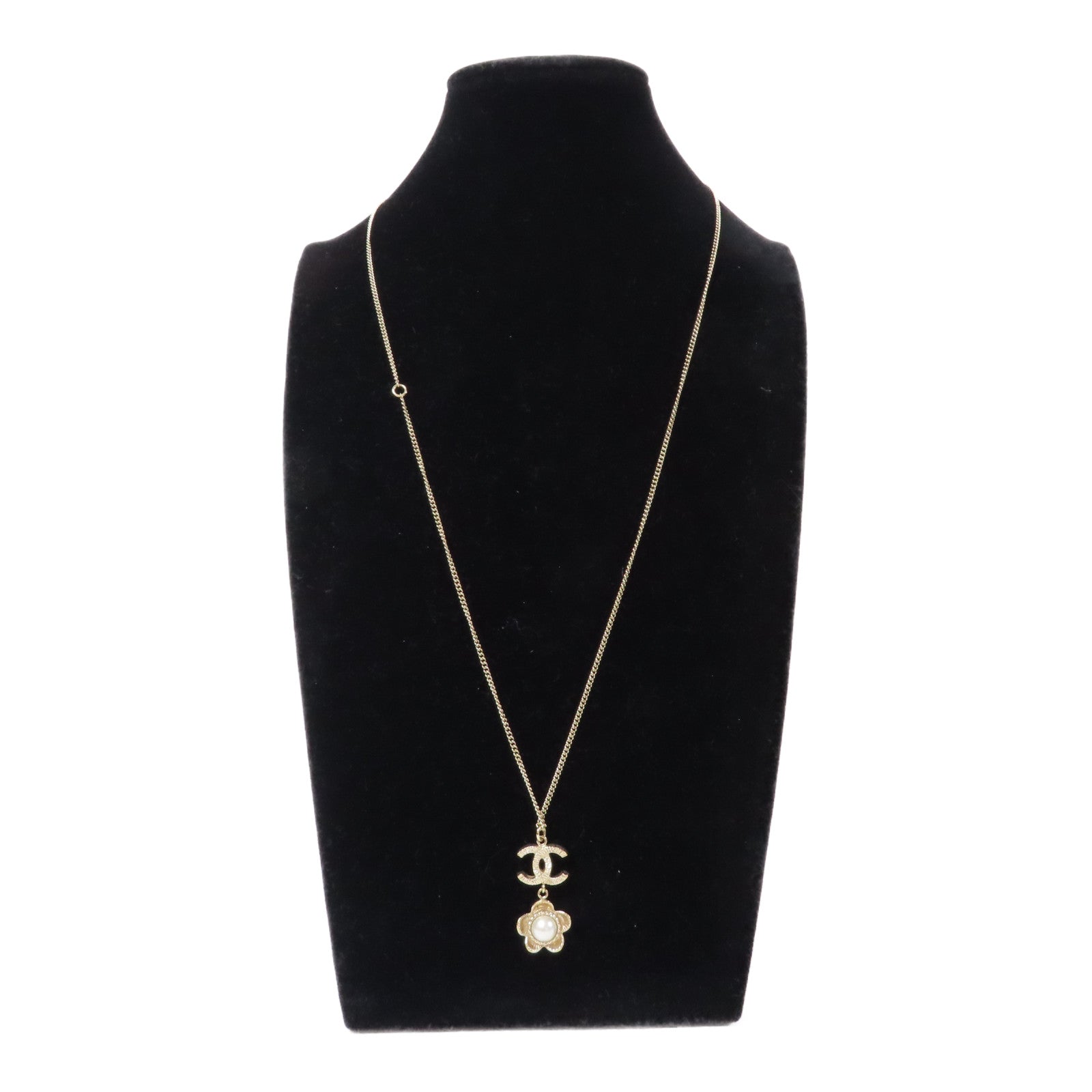 CHANEL 金屬/PVC Necklace項鍊金色