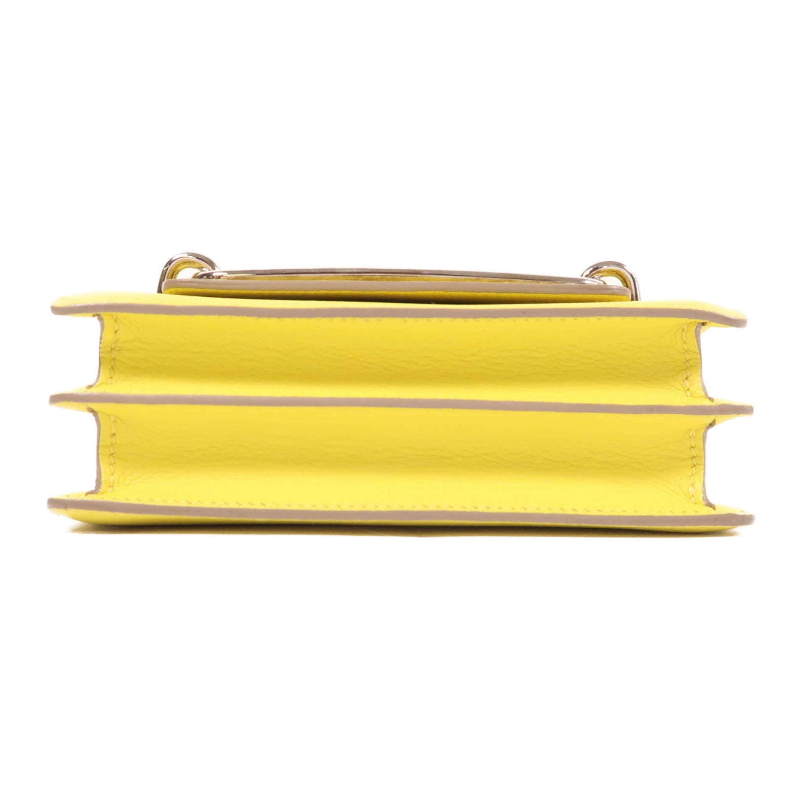 HERMES Evercolor皮革Mini Roulis銀扣肩背袋