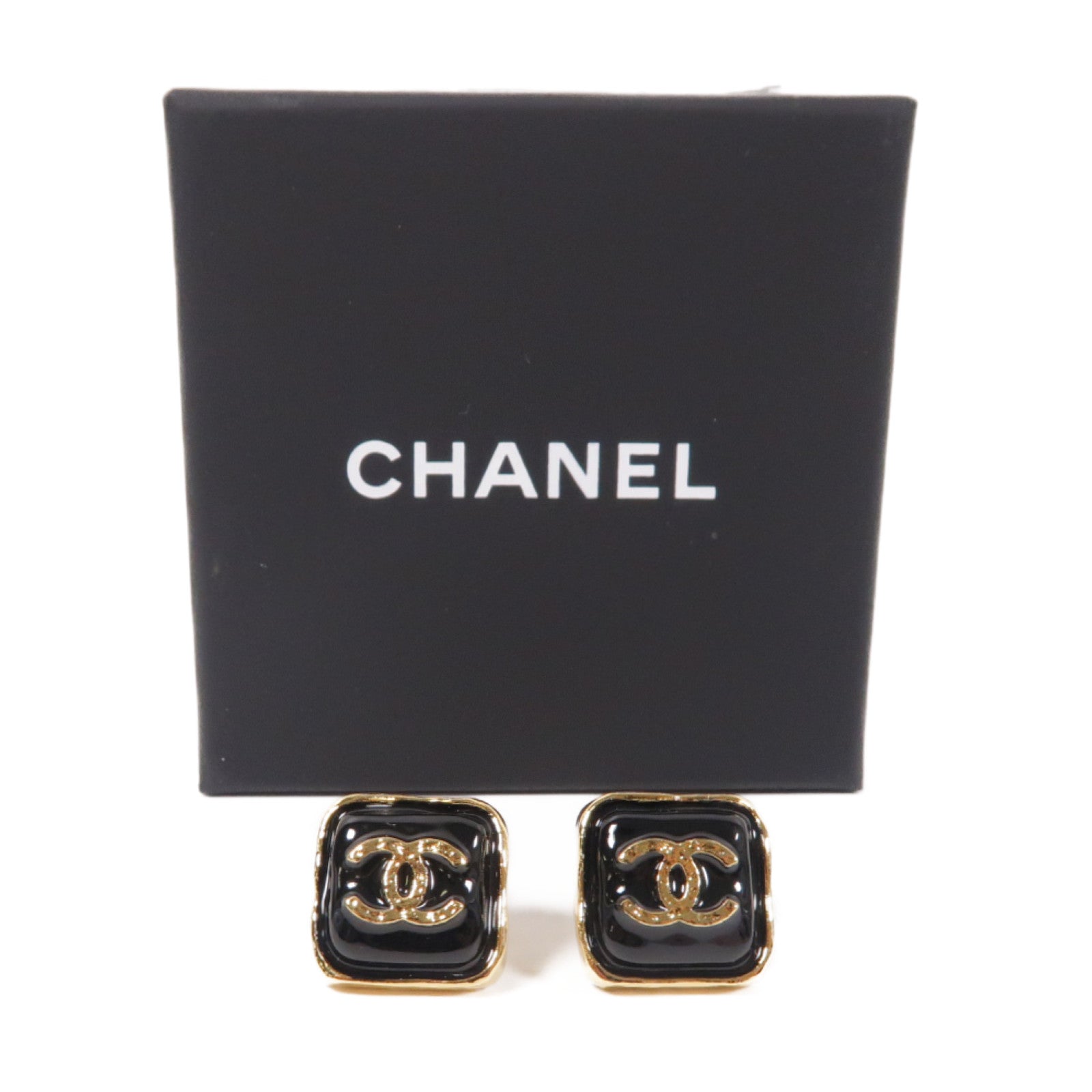 CHANEL 金屬Earrings耳環黑色/金色