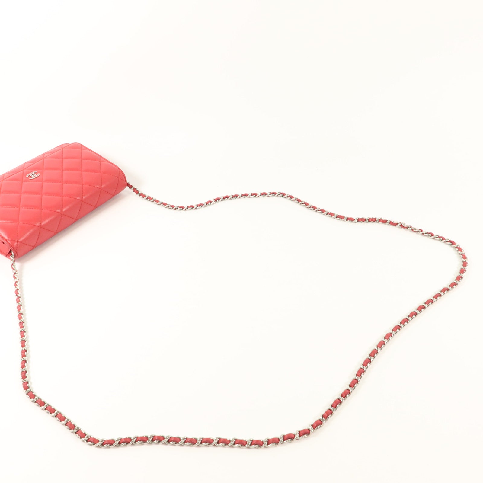 CHANEL 羊皮皮革WOC Wallet On Chain鏈帶肩背袋