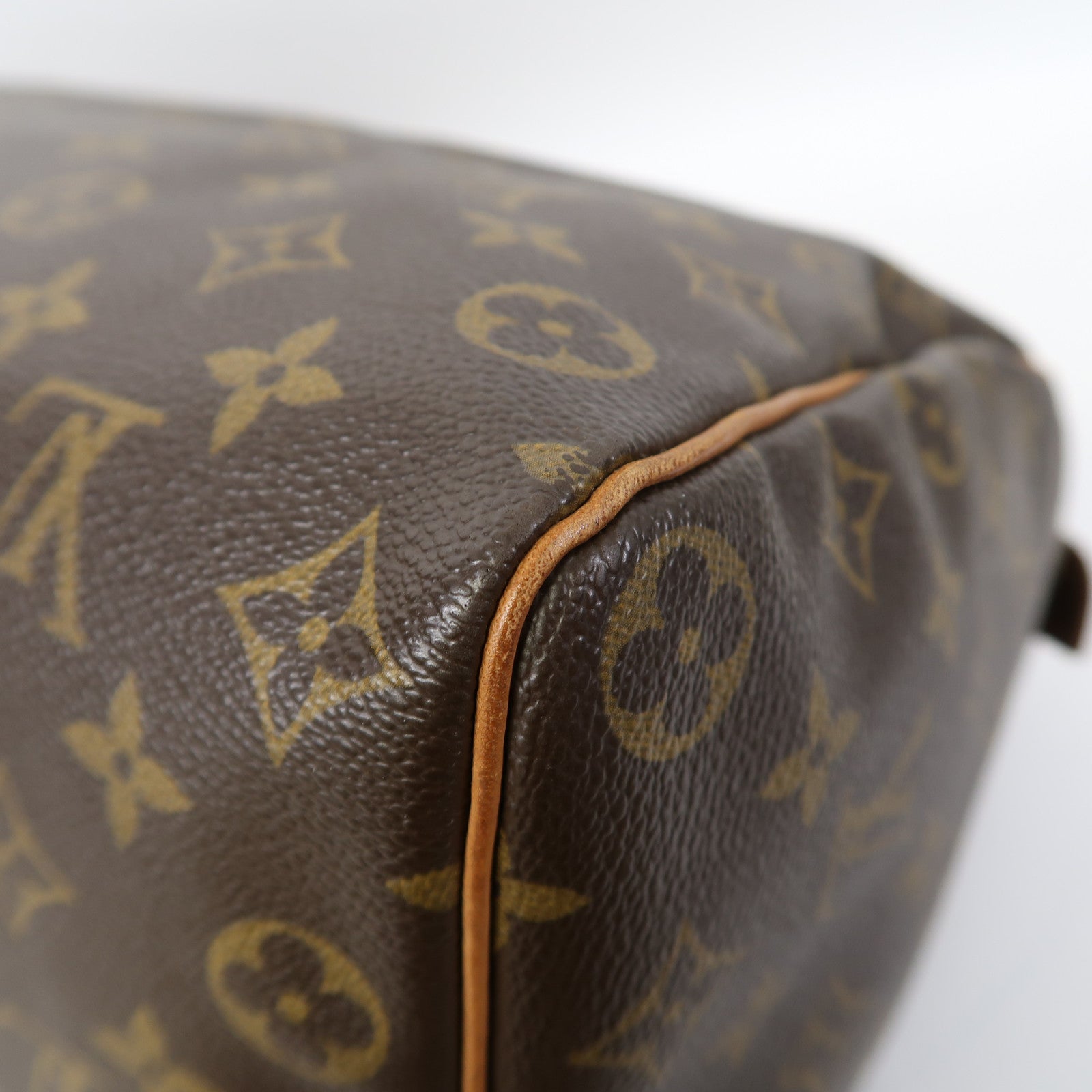 LOUIS VUITTON Monogram Speedy 35金扣手挽袋啡色